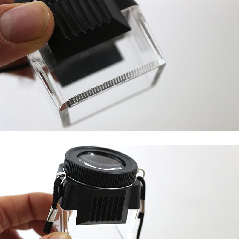 Pro Loupe 10X Magnifying Viewer for Film or View Camera Silver/Gray w/Strap