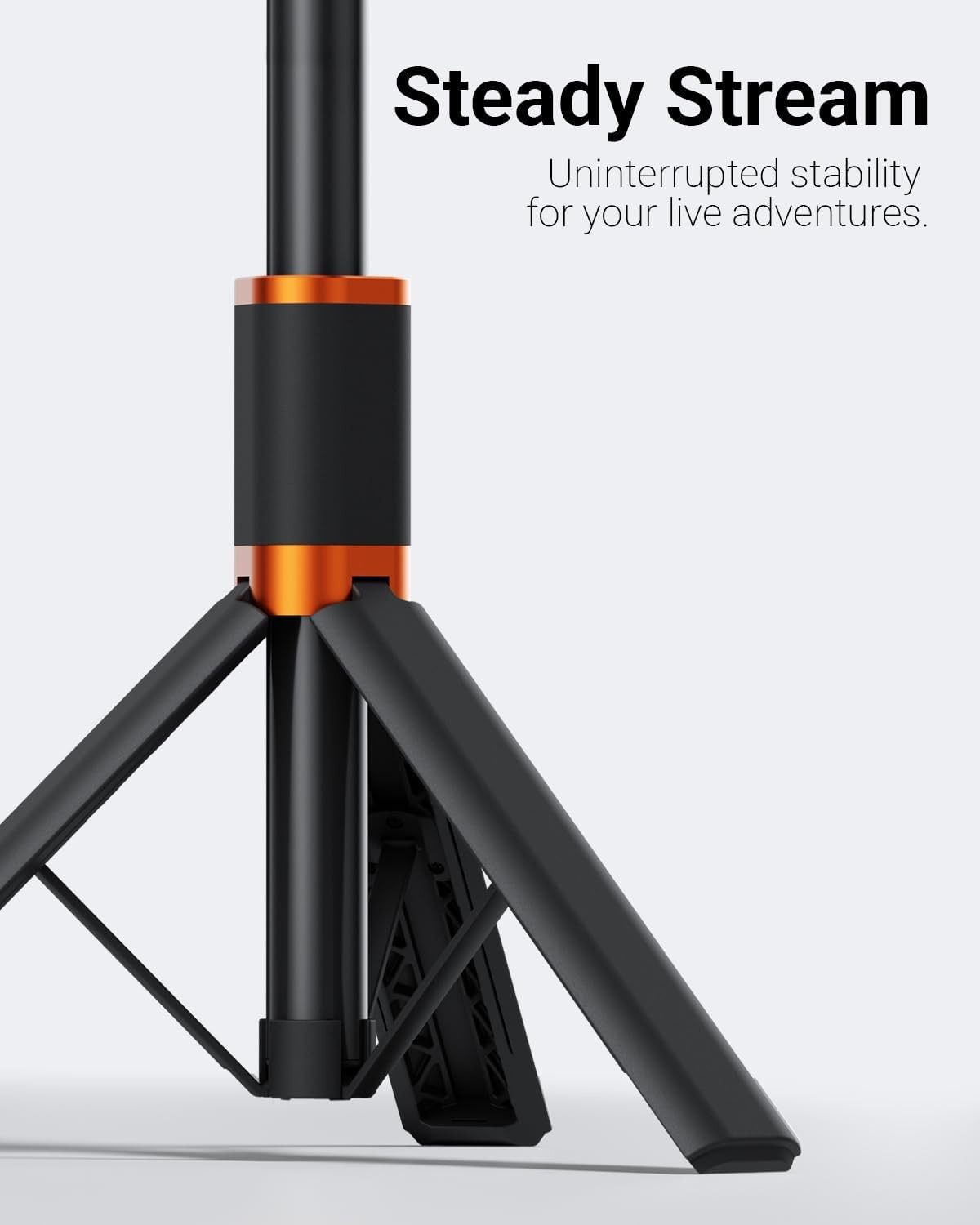 2 in 1 Action Camera Invisible Selfie Stick Tripod for Insta360 X5/X4/X3-48″ Ext