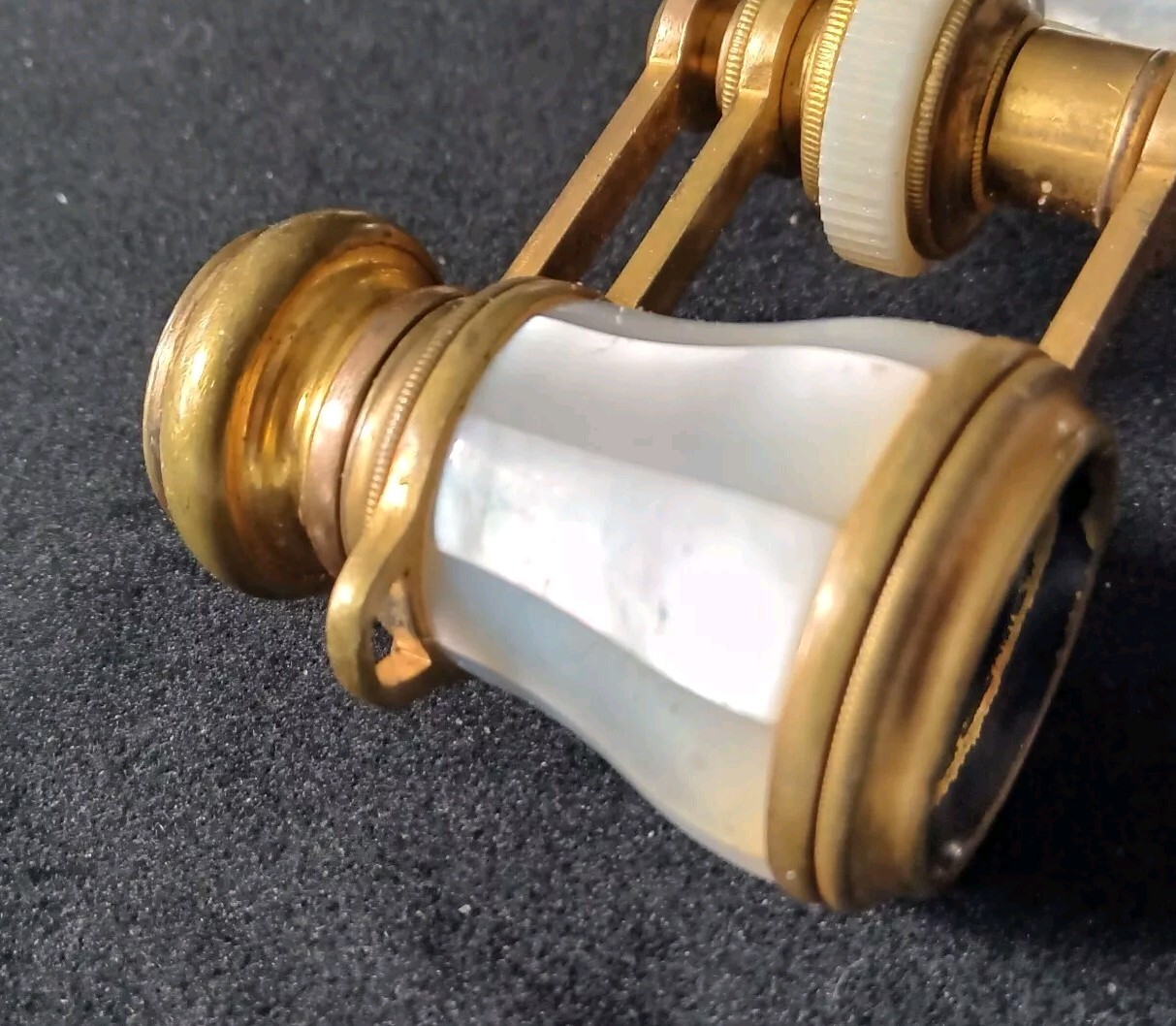 JUMELLE PARIS Mother Of Pearl and Brass Vintage Opera Glasses, Binoculars