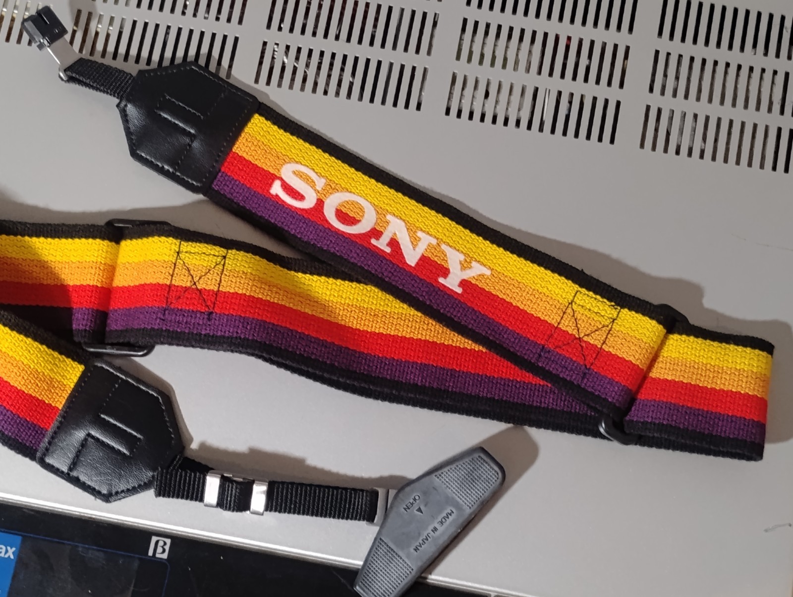 Vintage Fine Clean Multicolor Sony Camera Strap Beta Betamax BetaMovie Camera