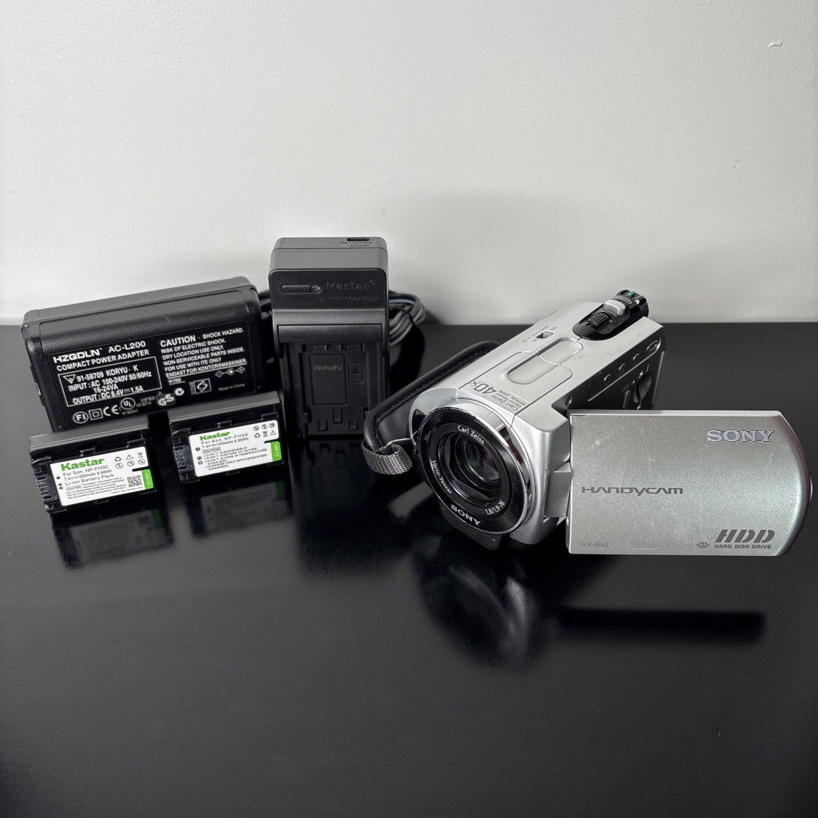 Sony Handycam DCR-SR42 (Silver) 30GB Camcorder w/ Two Batteries | Two Chargers