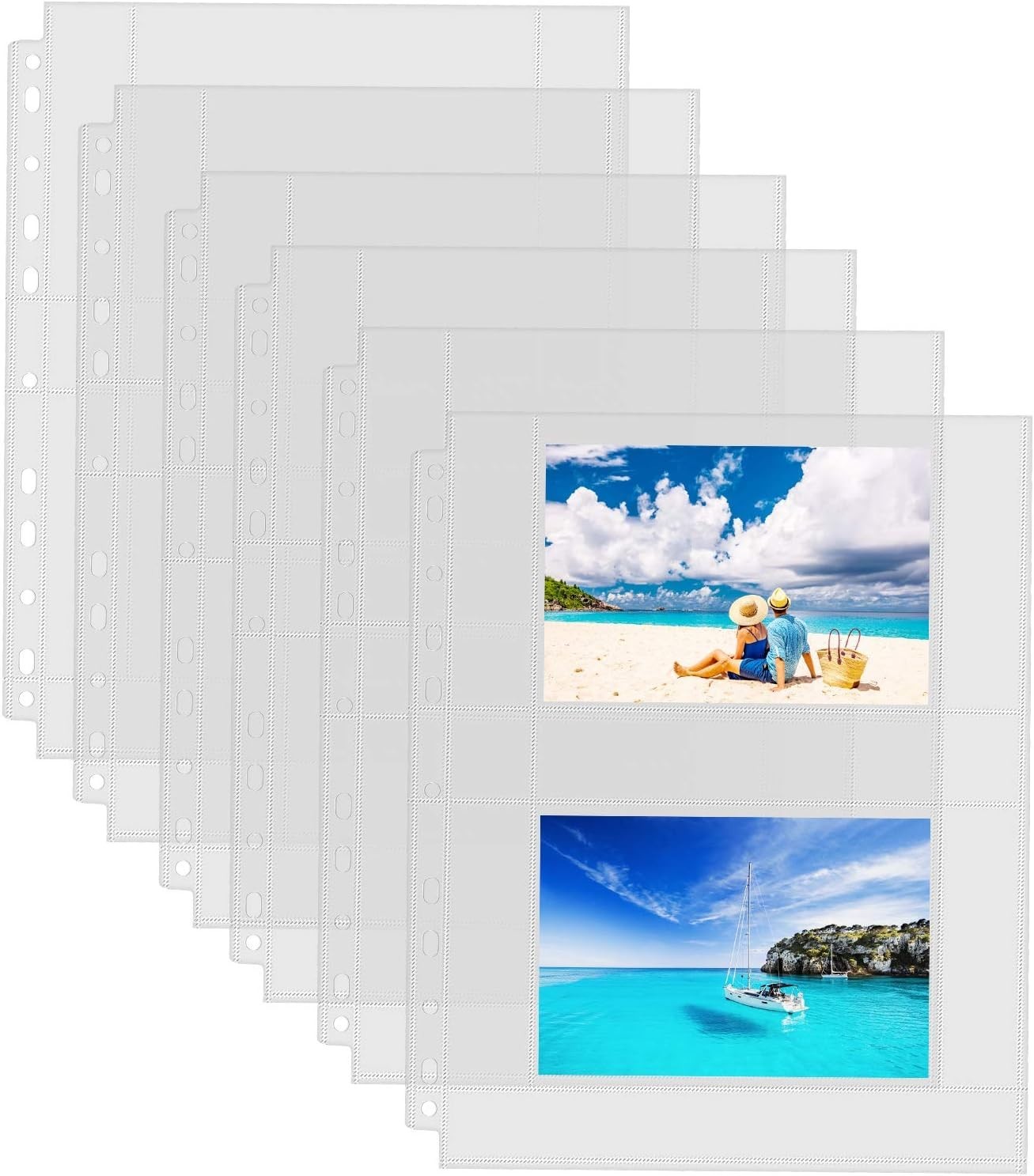 30 Pack Archival 4×6 Photo Sleeves for 3 Ring Binders – Top Loading Design