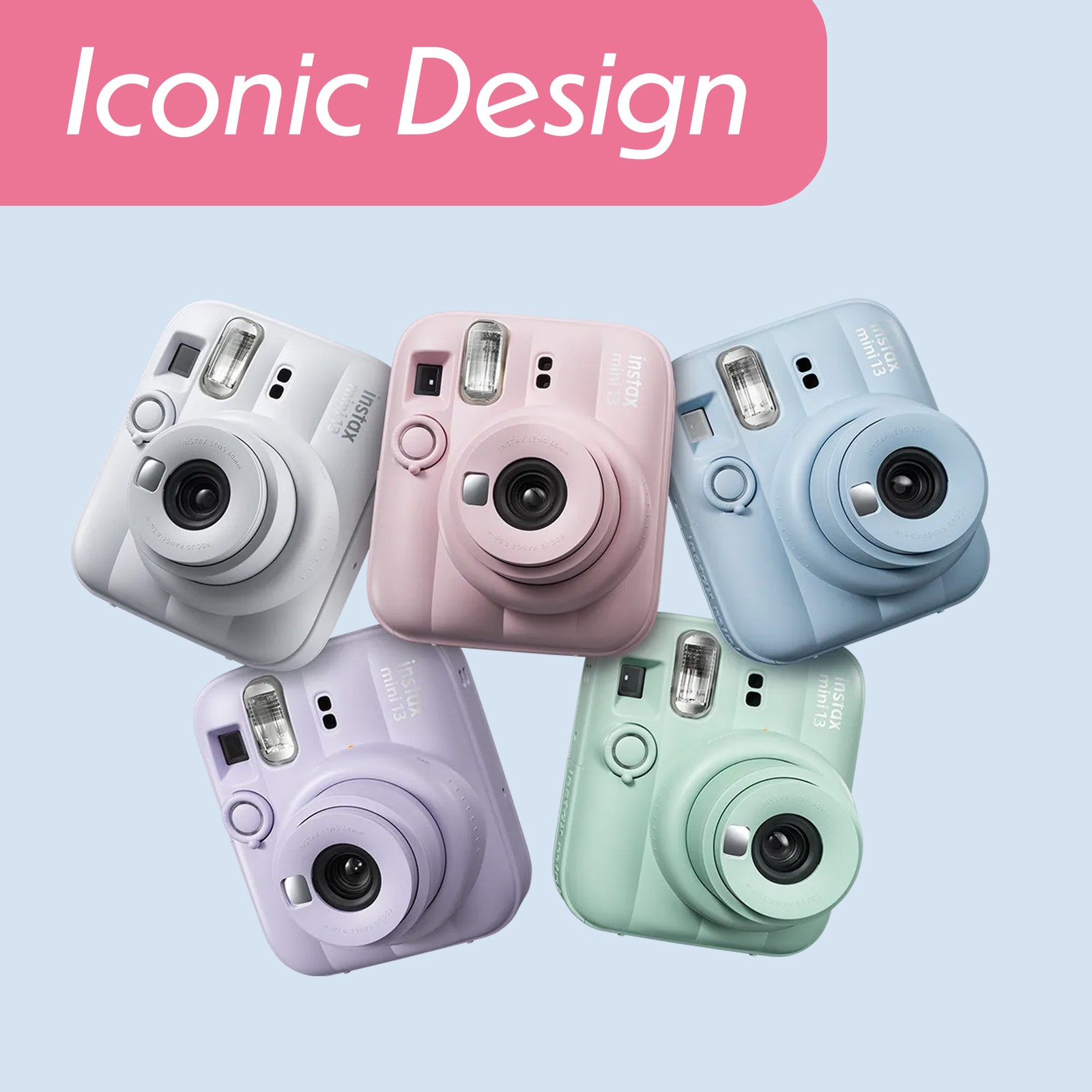 Fujifilm Instax Mini 13 Clay White 40 Sheet Film Bundle
