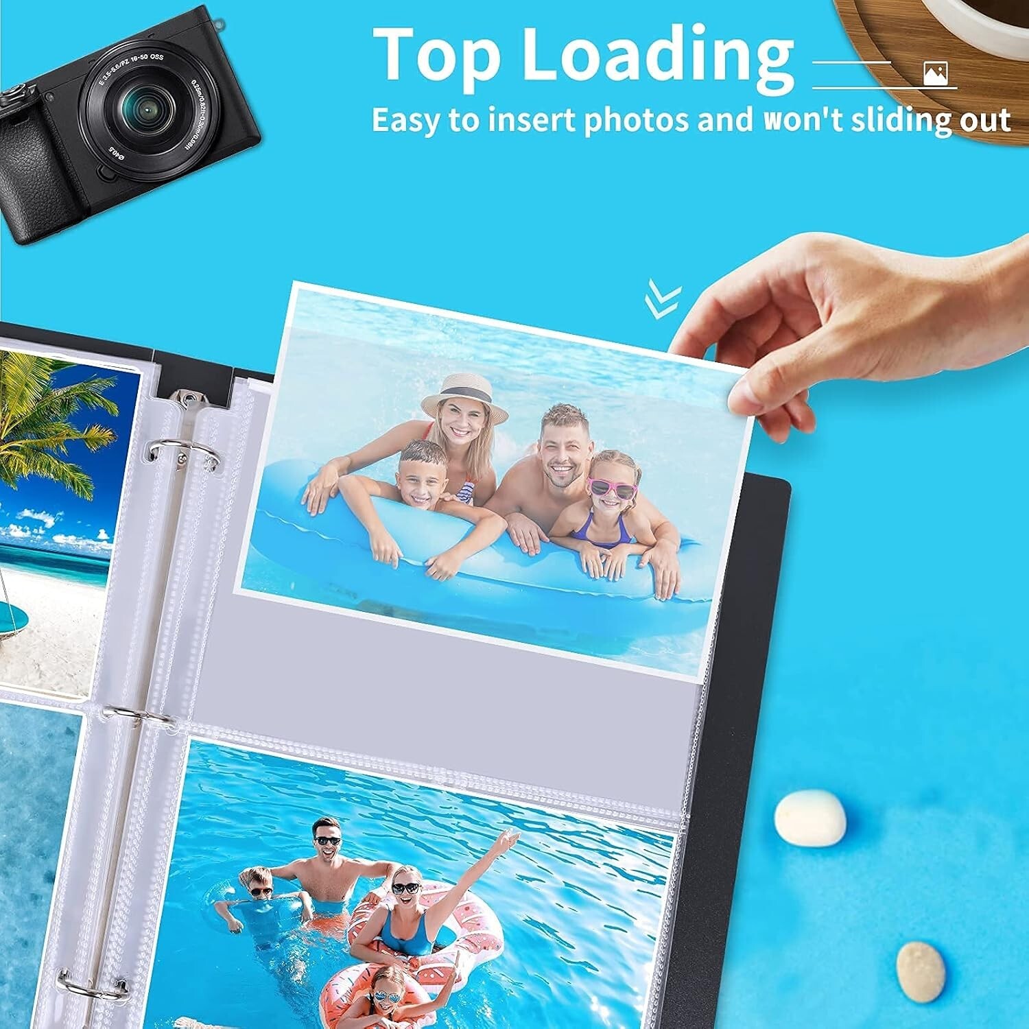 30 Pack 5×7 Inch Photo Album Pages 2-Pocket Sheets for 3-Ring Binder