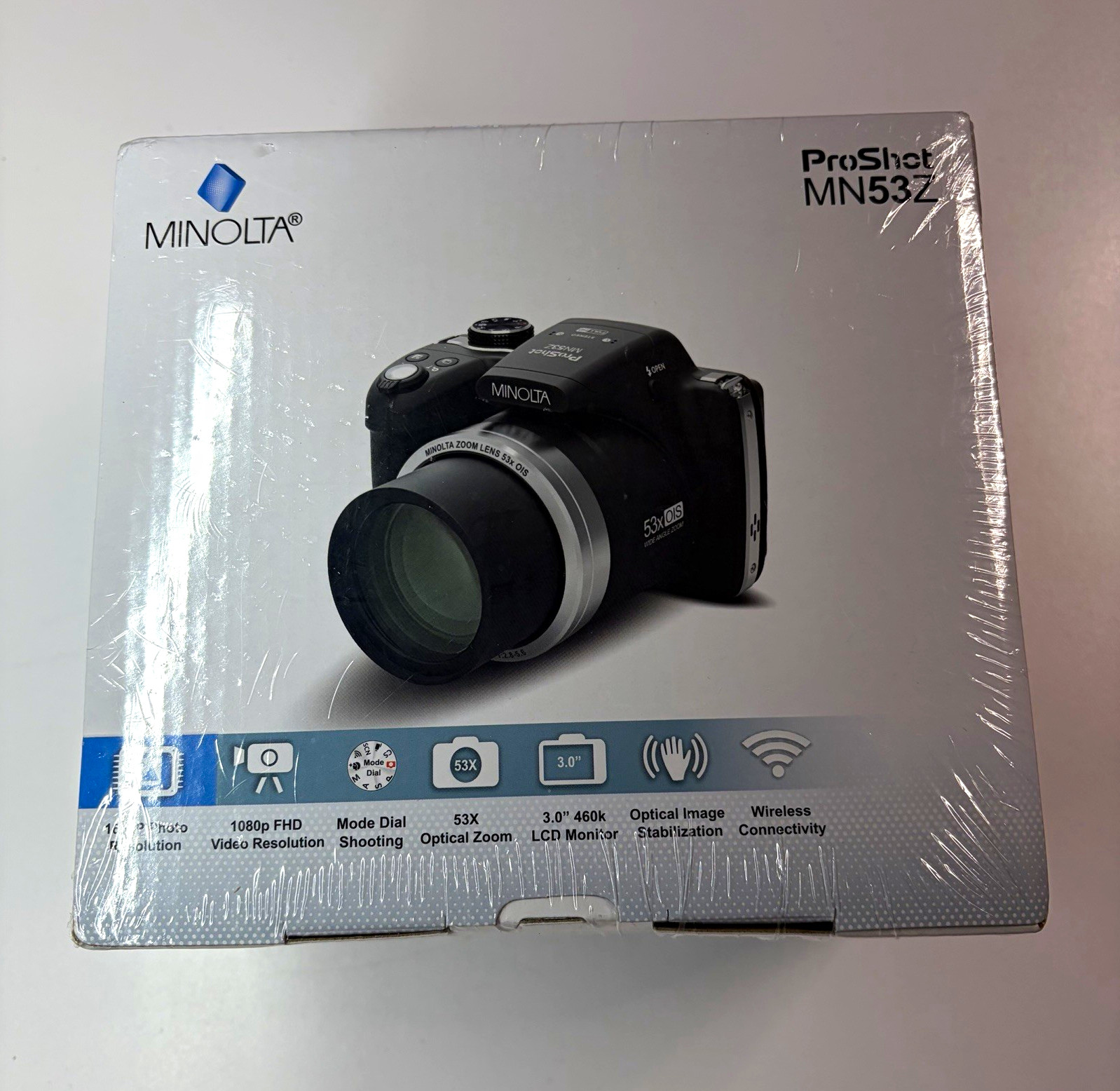 Minolta ProShot MN53Z Bridge Camera Black 16MP 53x Optical Zoom Wi-Fi