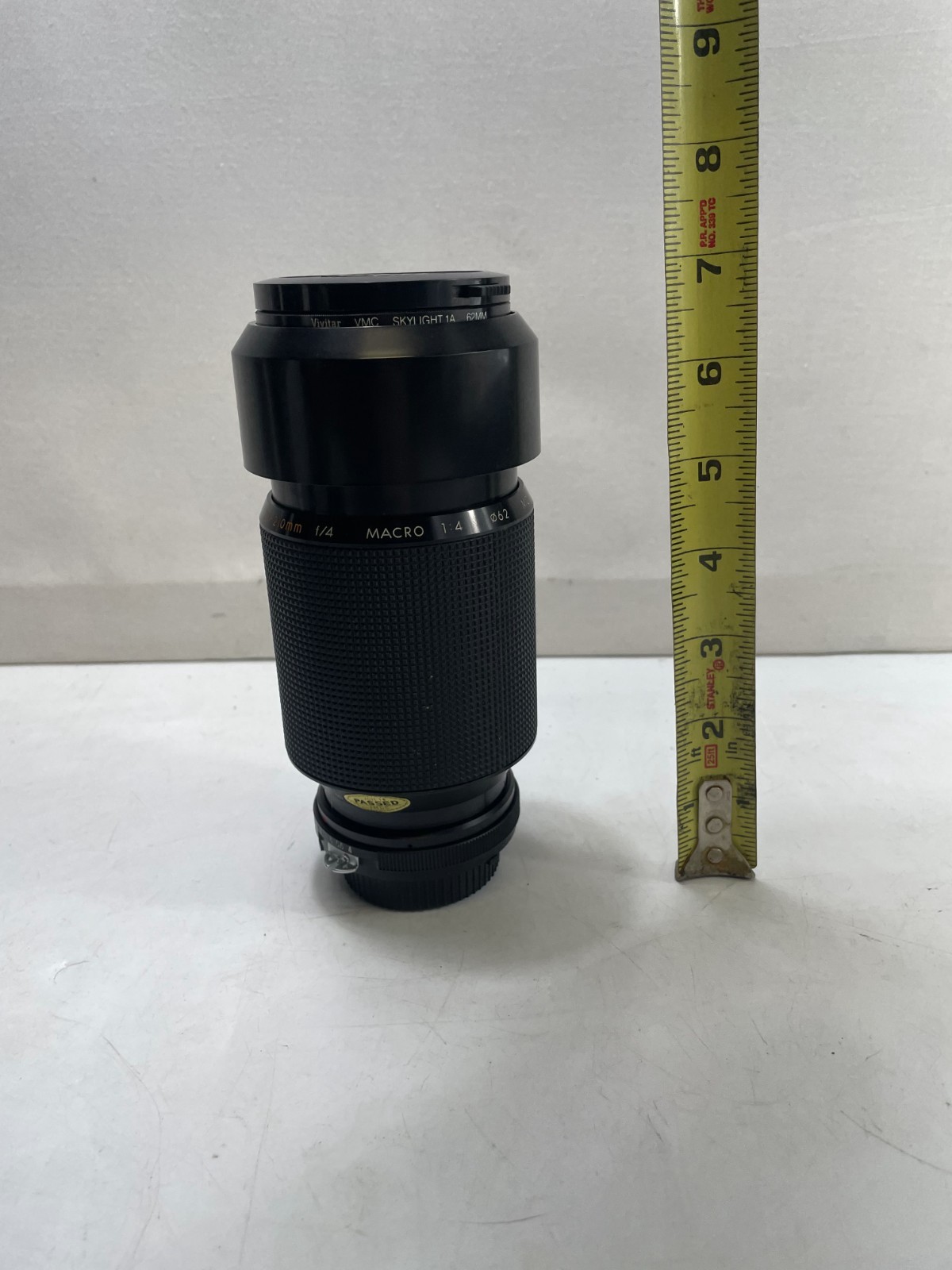 Kiron 70-210mm f/4 Macro Lens with Vivitar VMC Skylight 1A 62mm Filter & Case