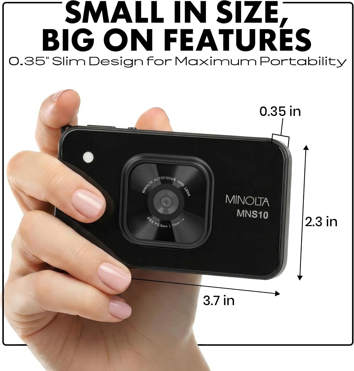 Minolta 48MP Super Slim Digital Camera with 4K Video (Blue)
