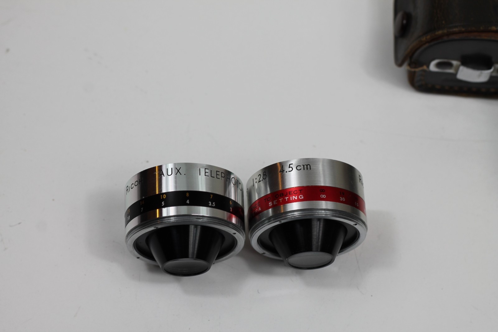 Auxiliary Lens & Viewfinder Set in Cases for Ricoh-35 Rangefinder Camera /967