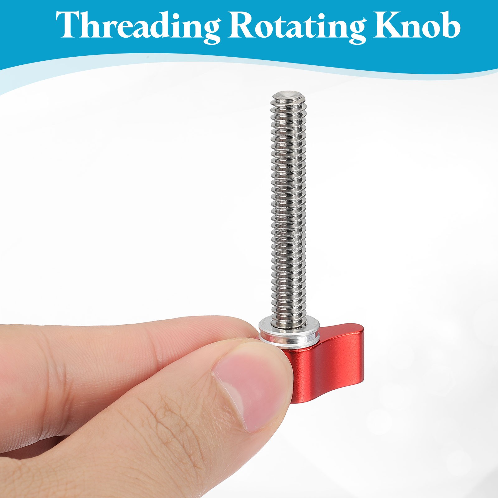 Clamping Screw Knob 1/4″ x 2.09″, 2Pcs Aluminum Alloy Camera Thumb Screws, Red