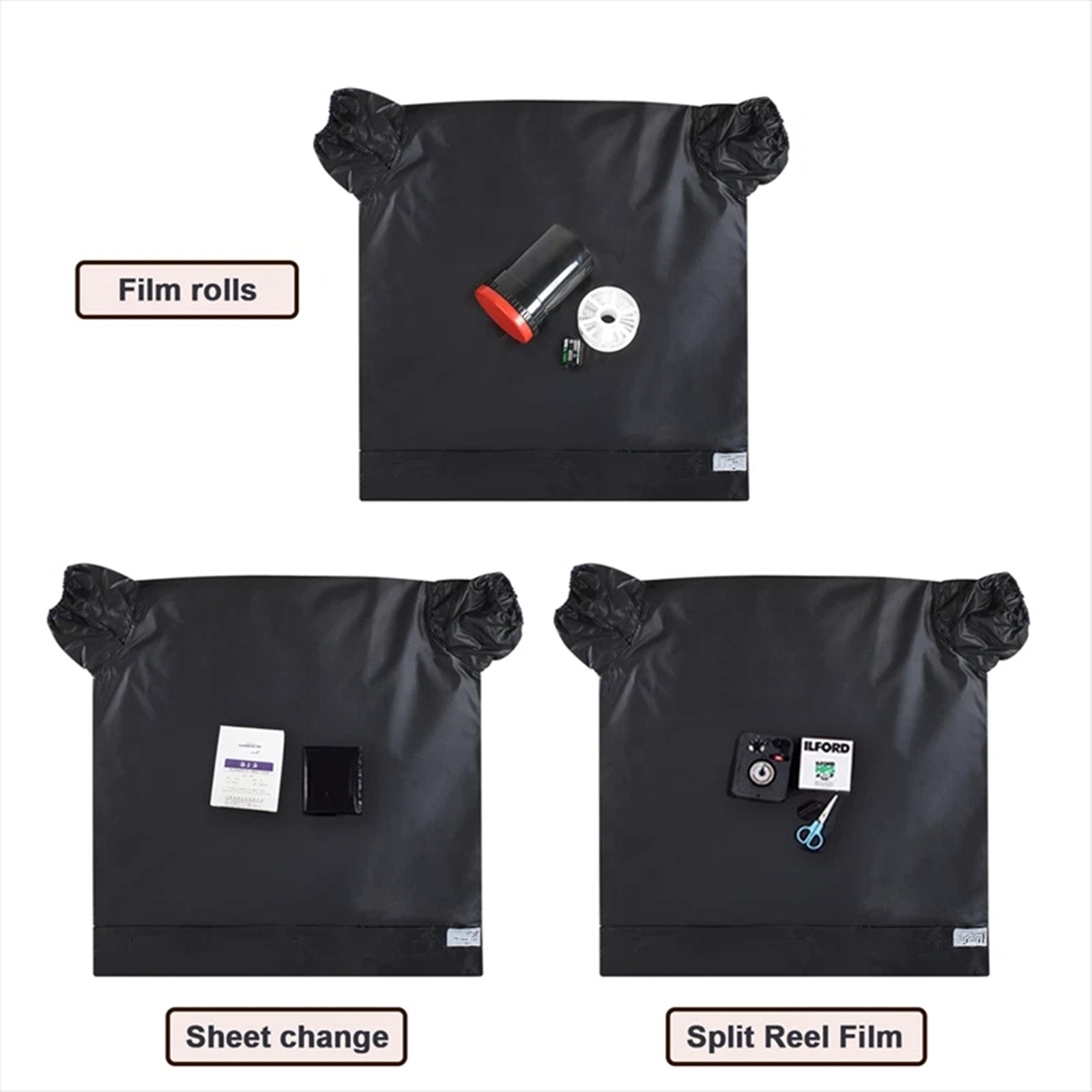 1PCS Professional Film Changing Bag 22.8×21.6″ Antistatic Dense Fabric Darkroom