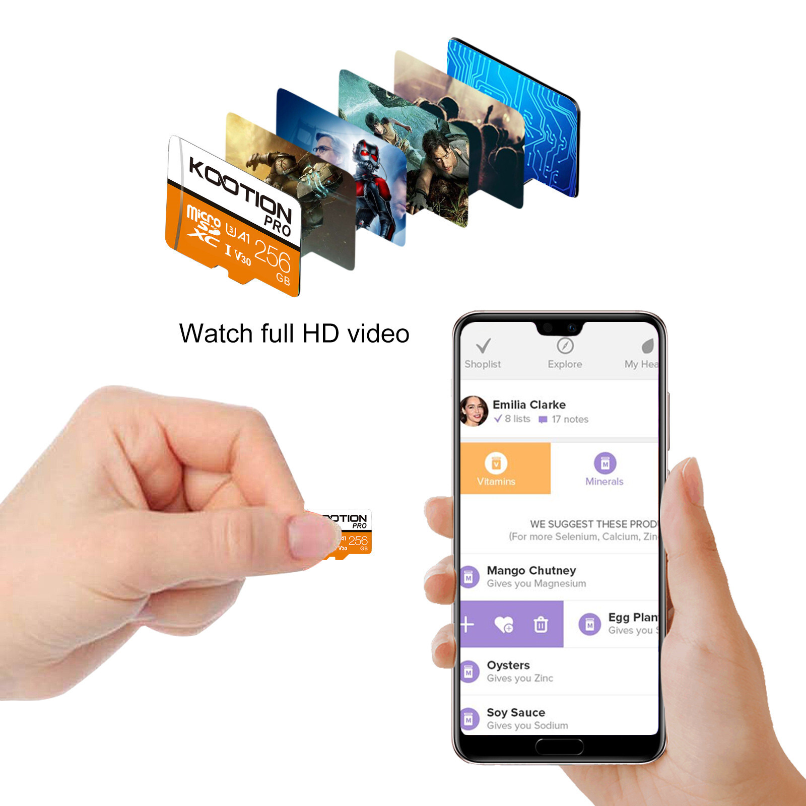 64GB 128GB 256GB Micro SD Card Micro SDXC C10 Memory Card U3 High Speed TF Card