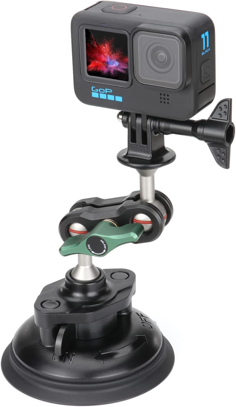 S1 Powerful Sports Camera Suction Cup Car Mount for Gopro Hero 13/12/11/10/9/8 B