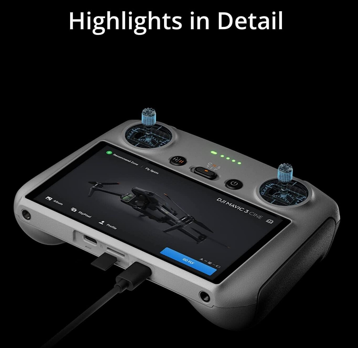 DJI Smart RC Mavic 3 Mini 3 Pro Air 2s, Full-HD 5.5 LED Screen Remote Controller