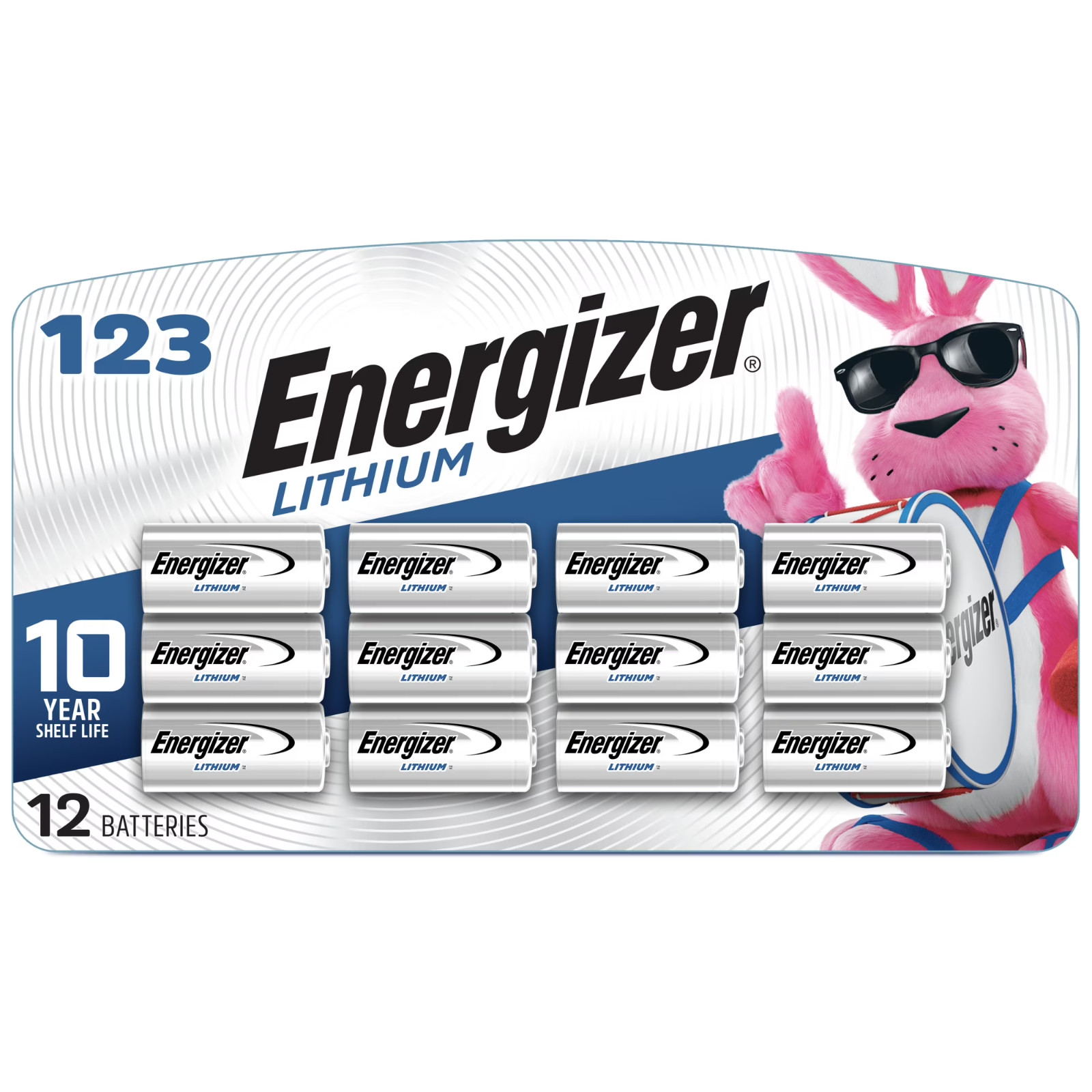 Energizer – 123 Lithium Batteries – Pack of 12 – Expires 12/2033