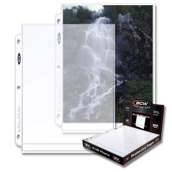 1 pack of 100 BCW 8″ x 10″ Photo 1-Pocket Pro Binder Pages