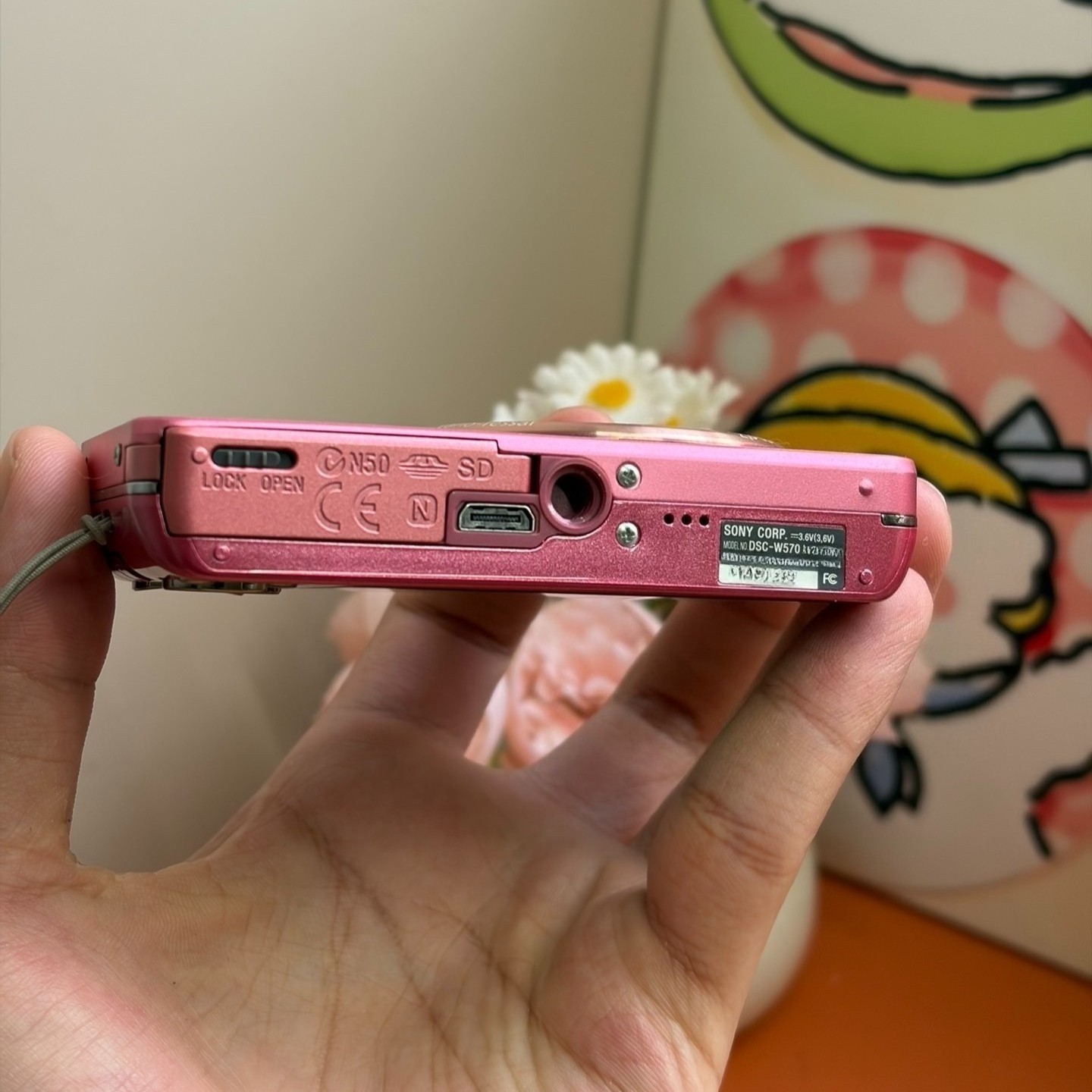 SONY Cyber-shot DSC-W570 Digital Camera 16.1MP 5x Optical Zoom Pink 85% new