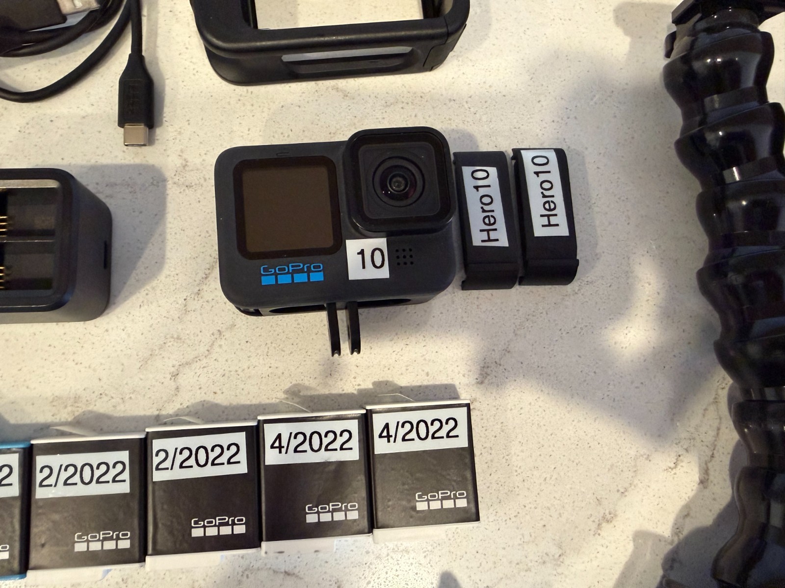 GoPro HERO9 Black + HERO10 Black Bundle w/ Accessories – Mounts, 8 Batteries