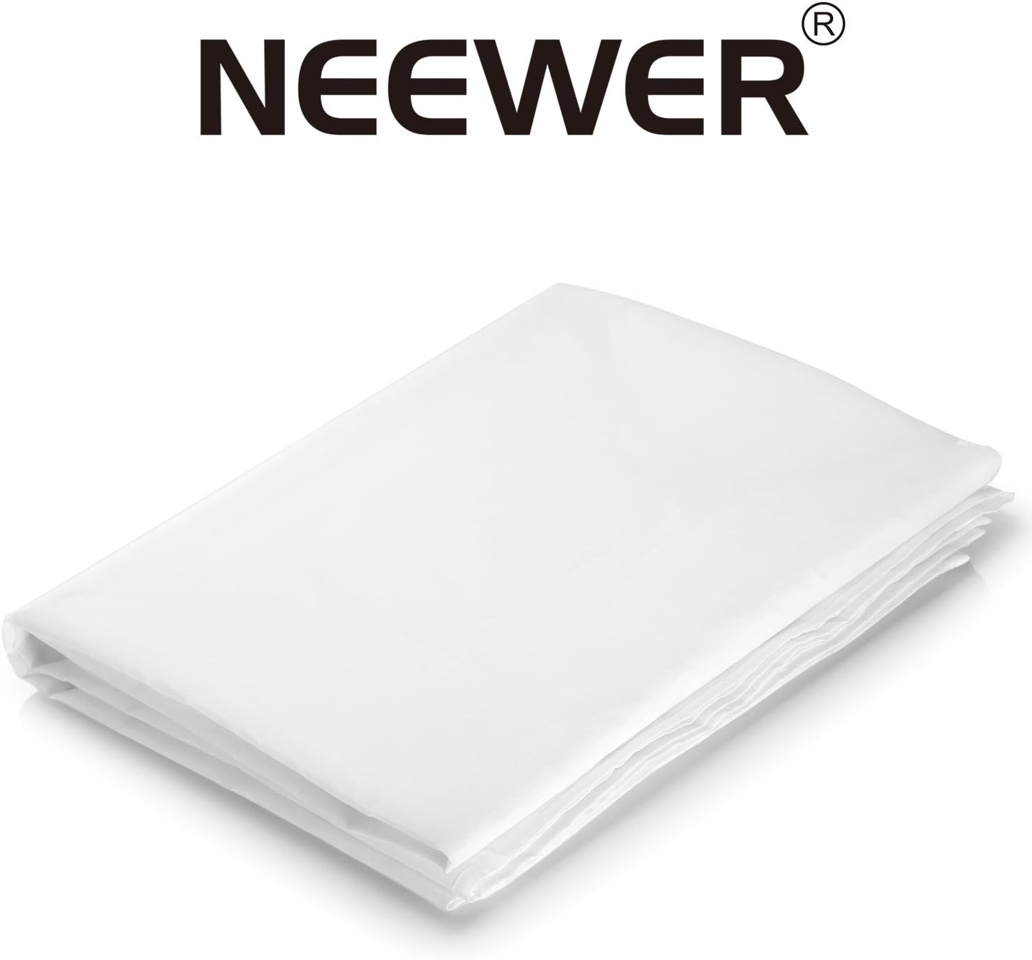 Neewer 12×5 feet/3.6×1.5 meters Polyester White Seamless Diffusion Fabric.