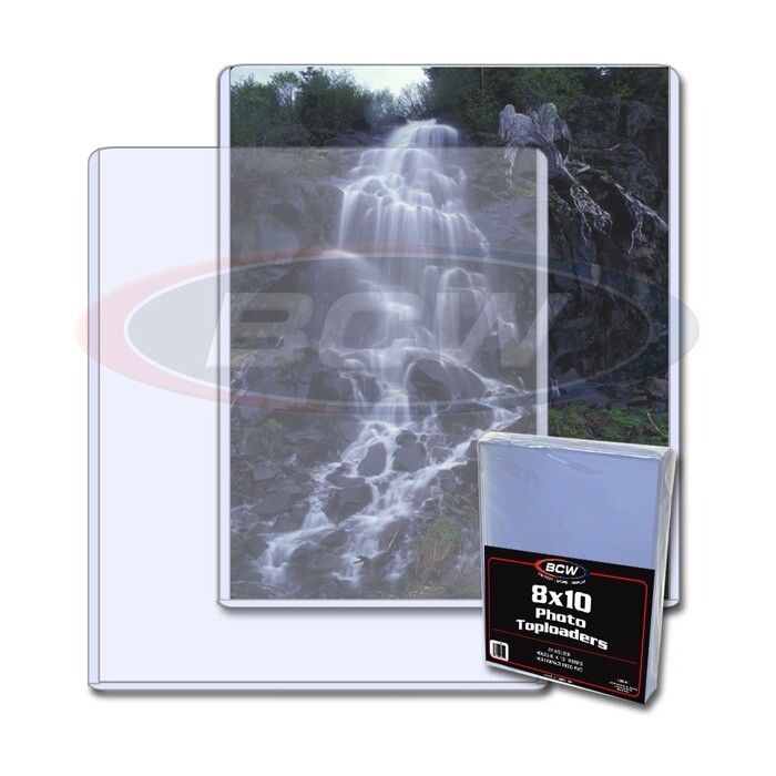 BCW 8×10 Photo Topload Holders Rigid 25 Clear Photographs / Block Protectors
