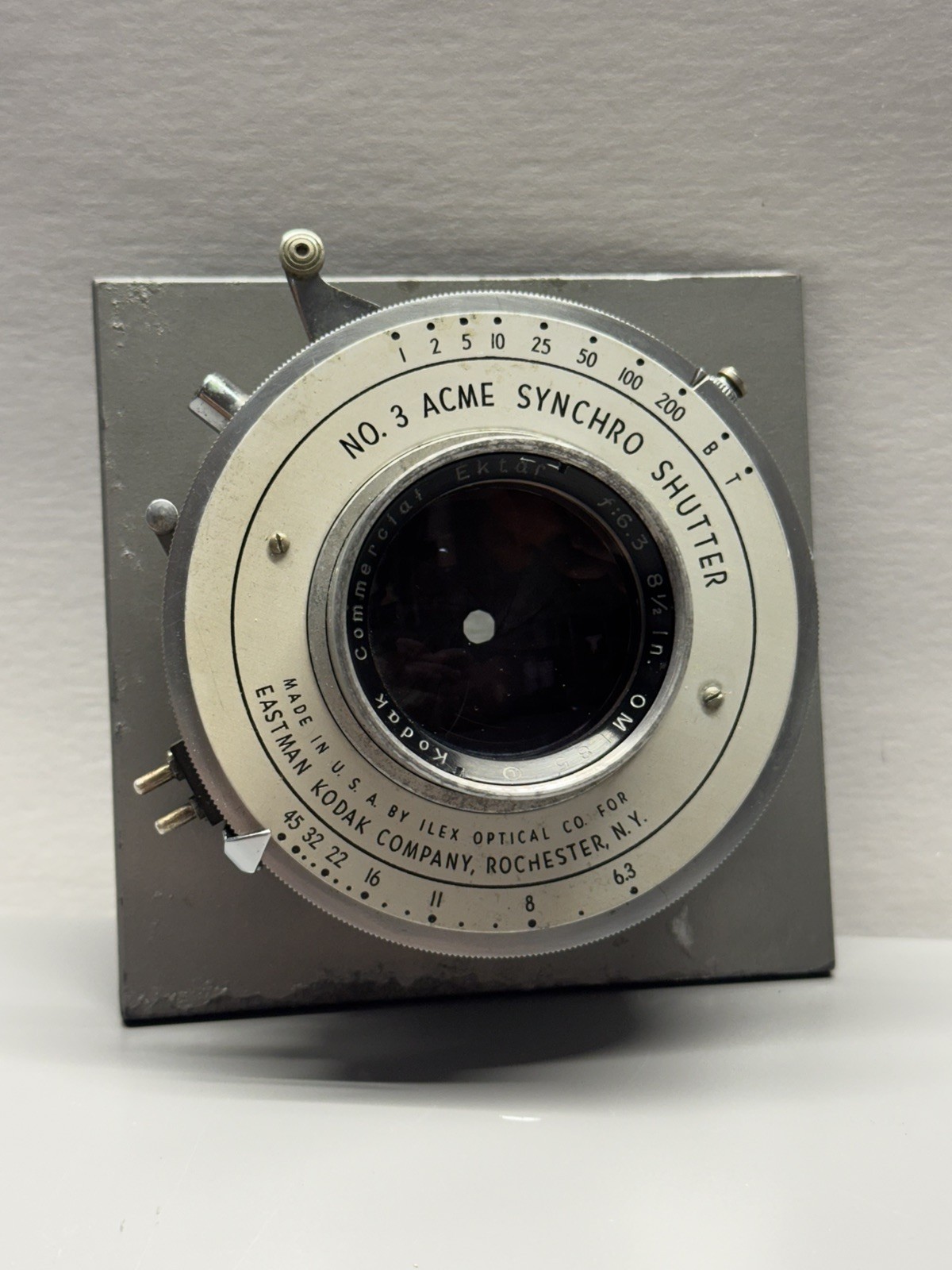 Kodak Commercial Ektar 8 1/2 Inch (213mm) f6.3 Large Format Synchro Shutter Lens