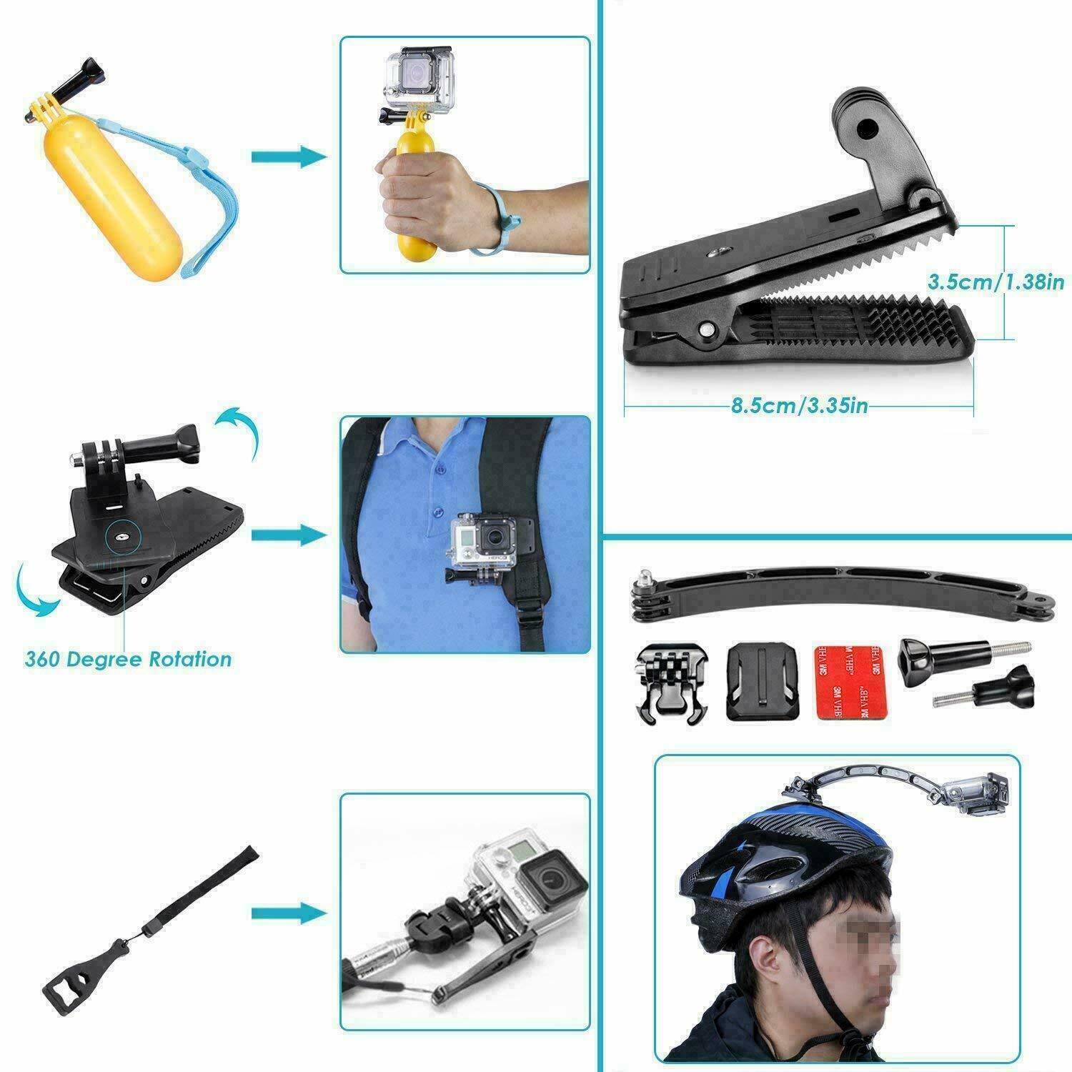 DJI Osmo Action 4K Camera Deluxe Accessories Kit With High Speed 32GB Micro SD