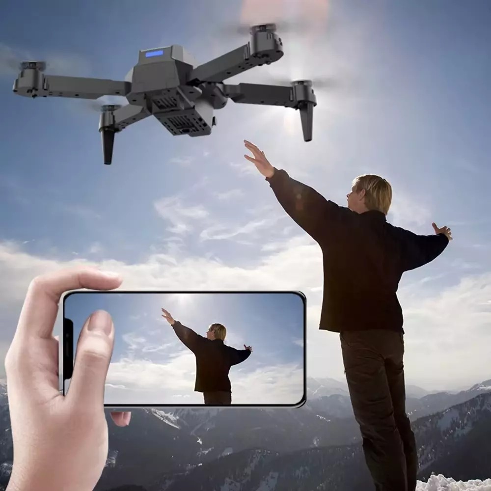 2025 New RC Drone With 4K HD Dual Camera WiFi FPV Foldable Quadcopter +4 Battery