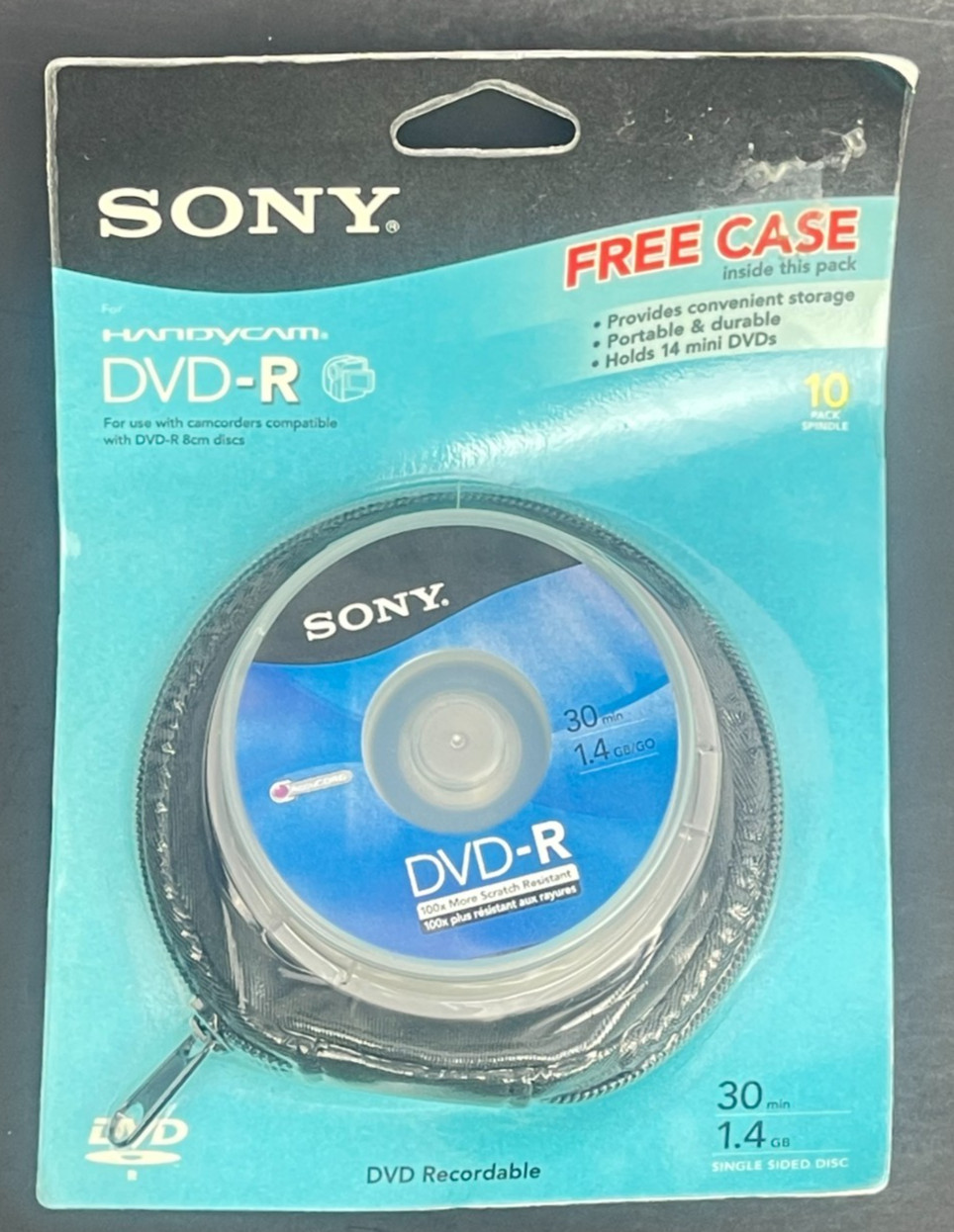 Sony Handycam Mini DVD-R 10-Pack 1.4GB 30-Min Recordable Discs New