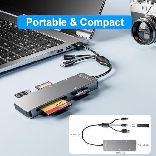 Memory Stick Pro Duo Adapter 5 In 1 Multi Memory Card Reader Supports SD/TF/CF