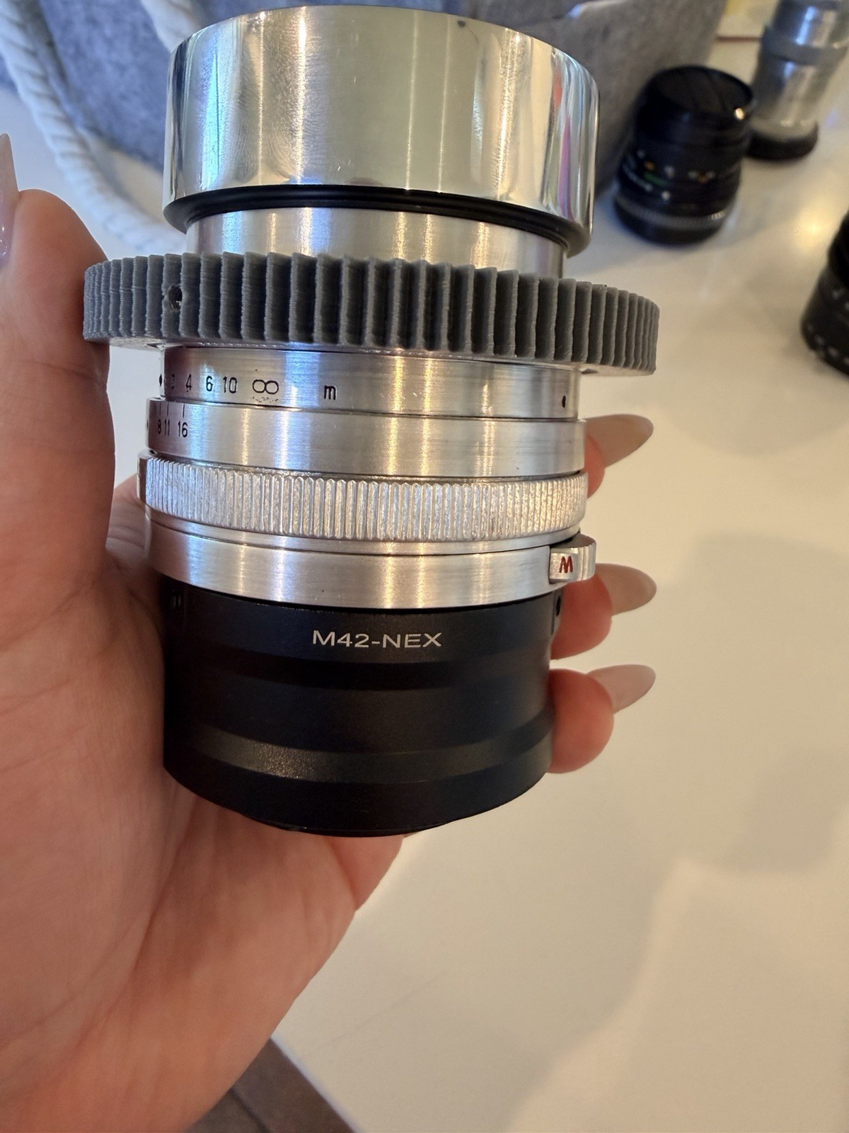 Helios 44M 58mm f/2 refurbished w installed anamorphic adapter and cine updates