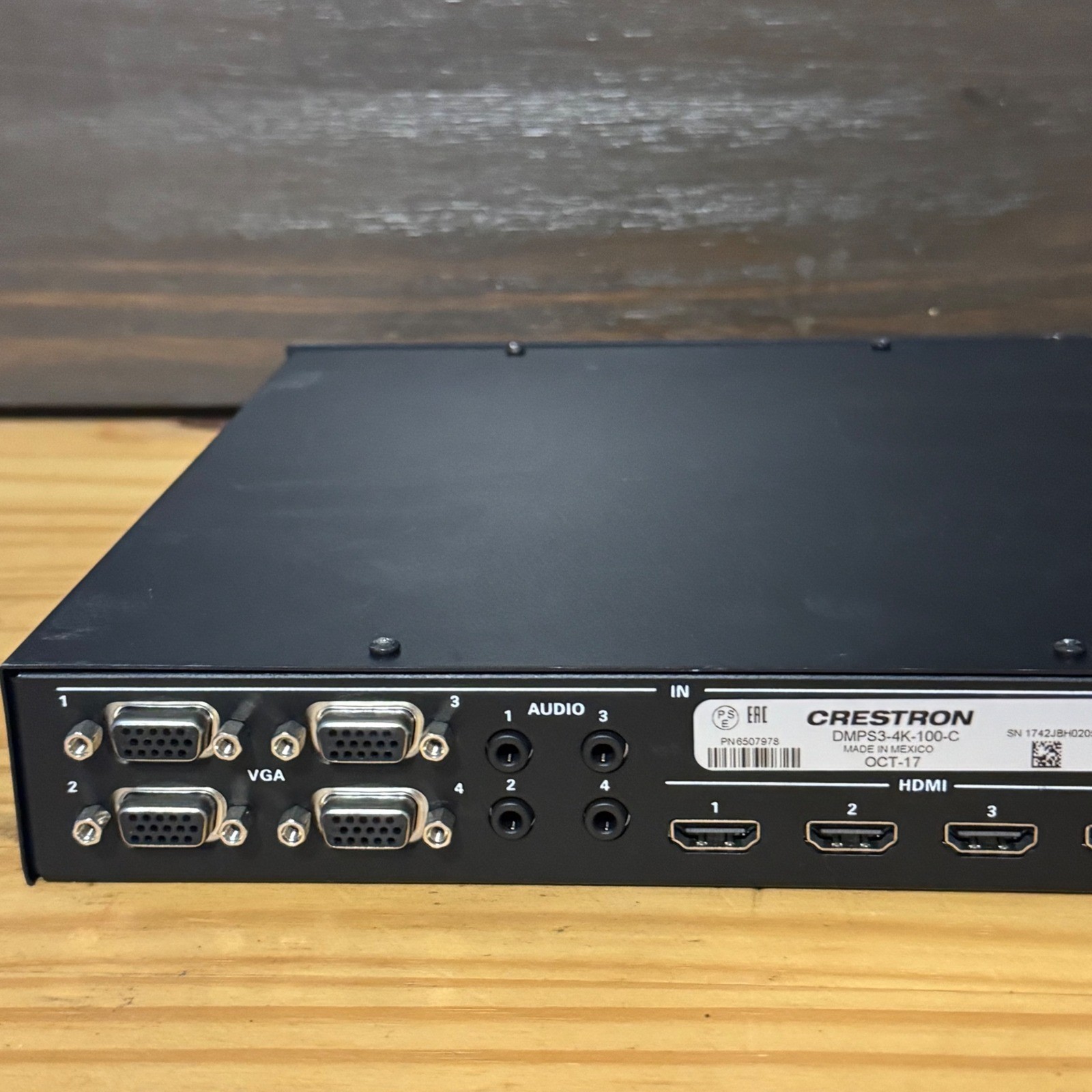 Crestron DMPS3-4K-100-C 3-Series Digital Media Presentation System 4K Switcher