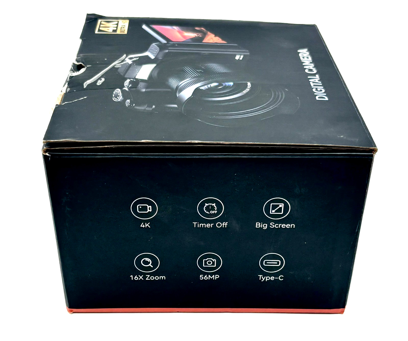 4K Ultra High Definition 16X Zoom 56Megapixels Digital Camera Black New