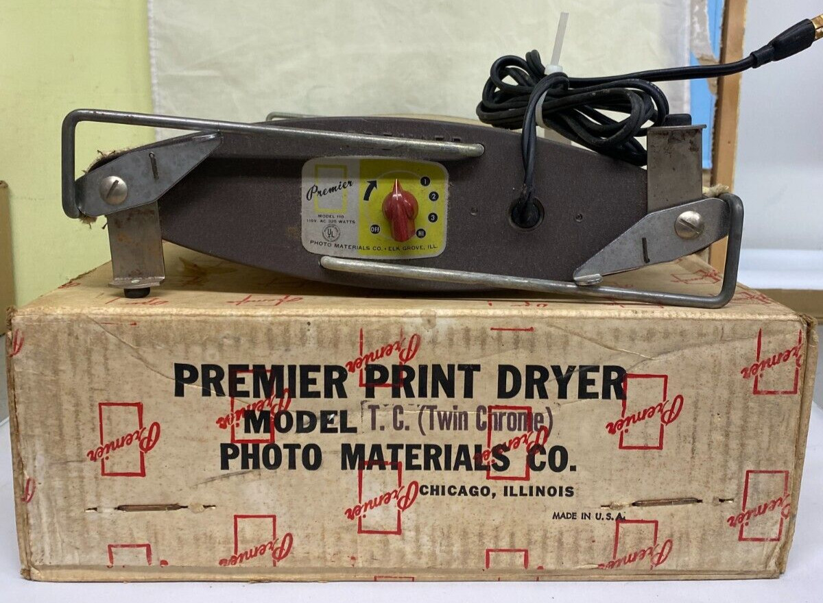 Premier Thermostatic Print Dryer Model TC W/Twin Chrome Un-Tested
