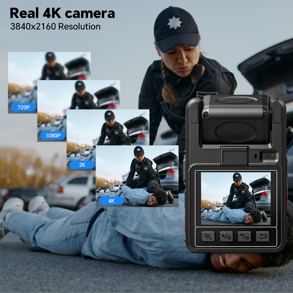 BOBLOV M7 Pro Body Worn Camera with GPS Night Vision Ultra HD 4K/2160P Camcorder
