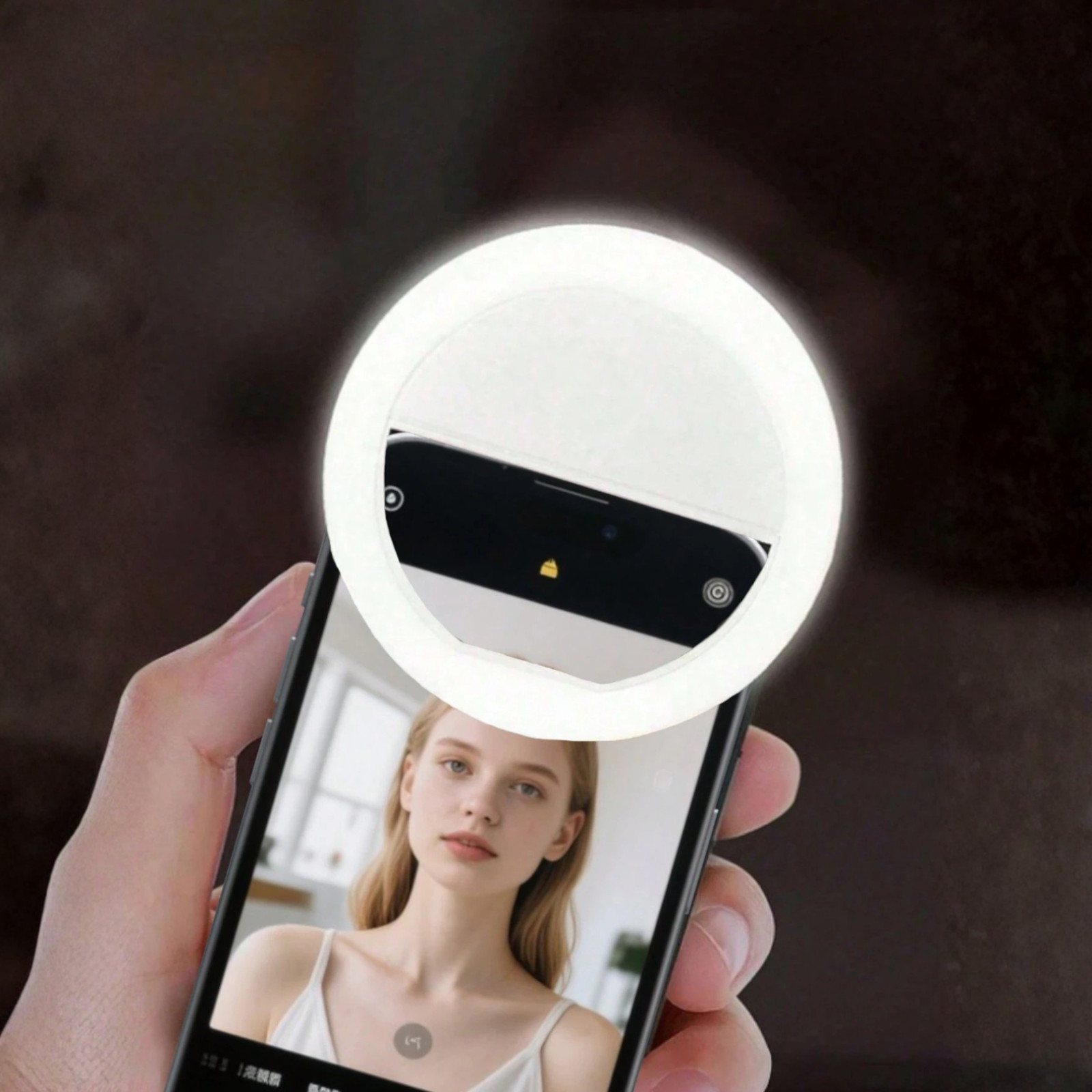 Clip On Selfie Ring Light USB Rechargeable LED Phone Laptop 3 Brightness Modes