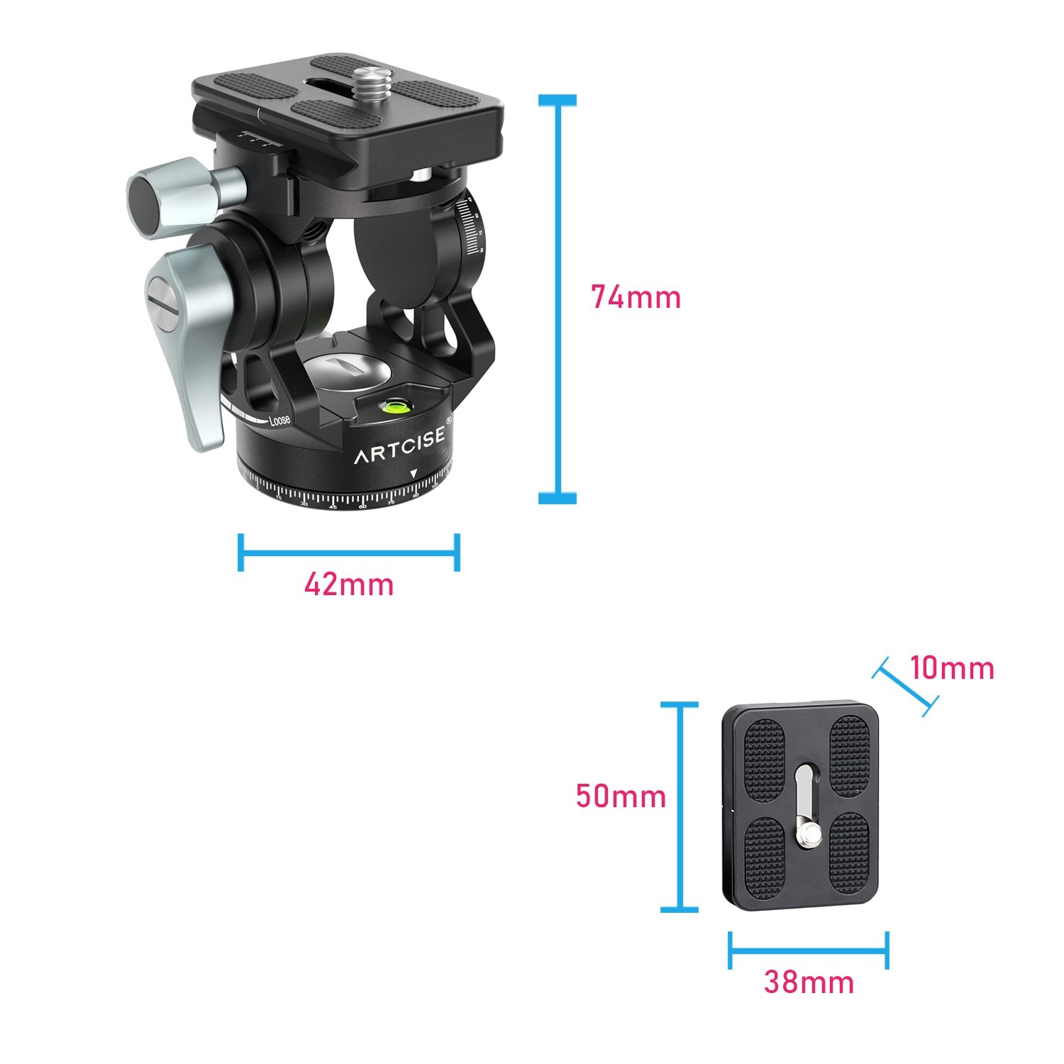 Mini Ball Head Cold Shoe Hot Shoe Mount Adapter Dual Ballhead Magic Arm