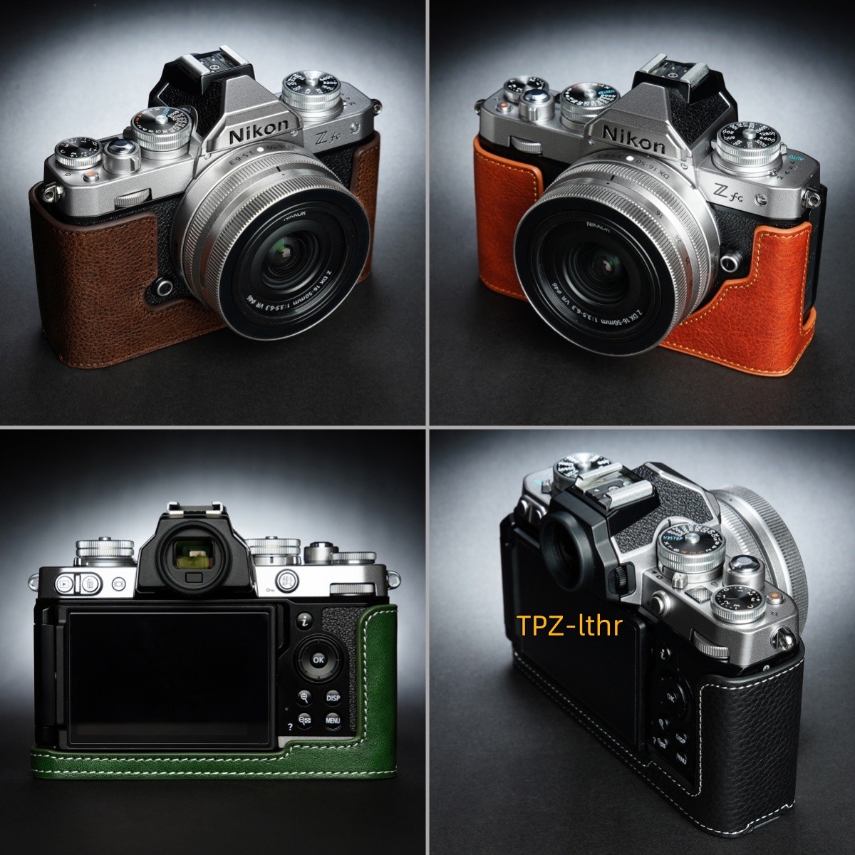 For Nikon Z fc ZFC Handmade Genuine Real Leather Half Camera Case Bag Cover