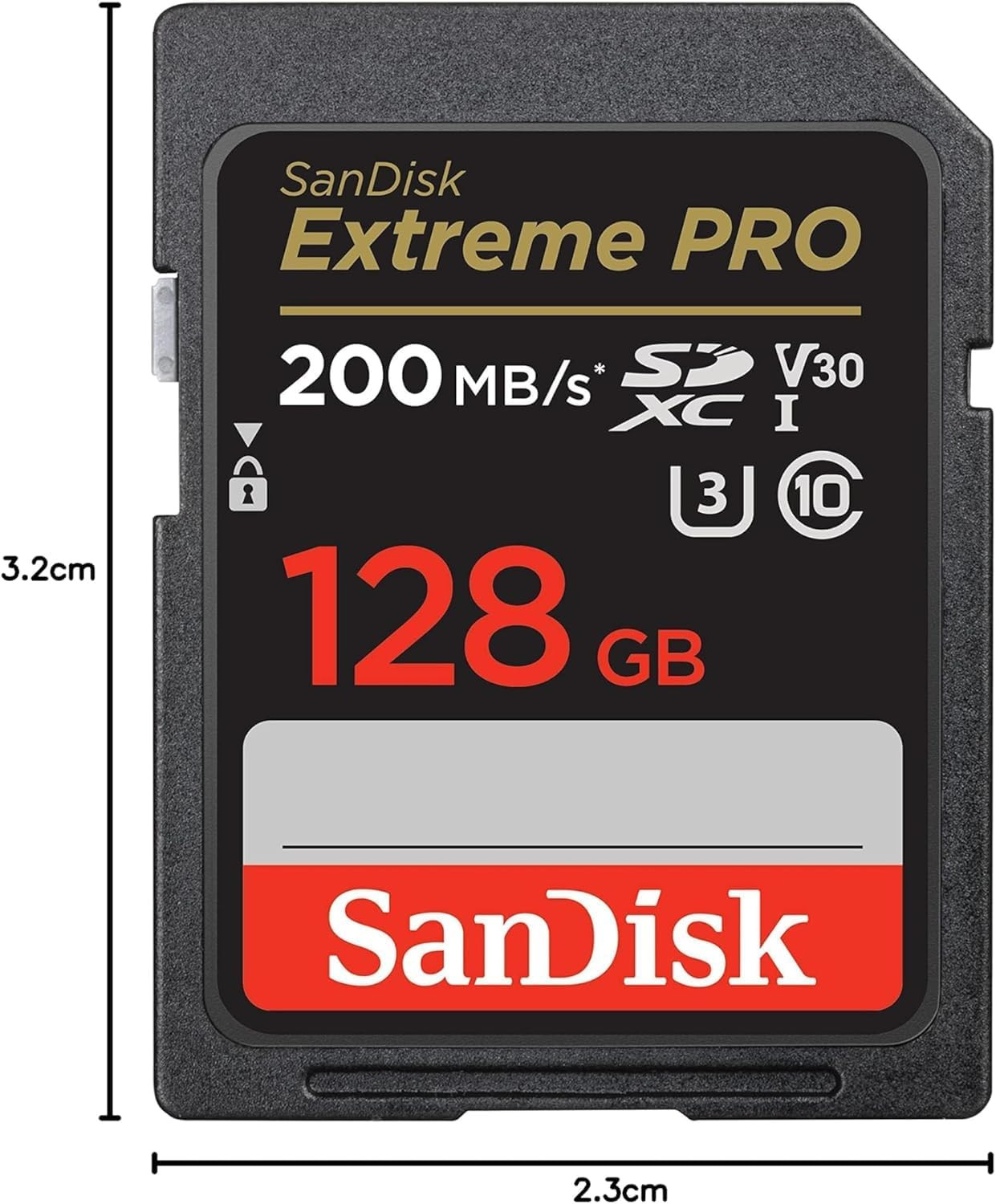SANDISK 128GB Extreme PRO SDXC UHS-I Memory Card – C10, U3, V30, 4K UHD, SD Card