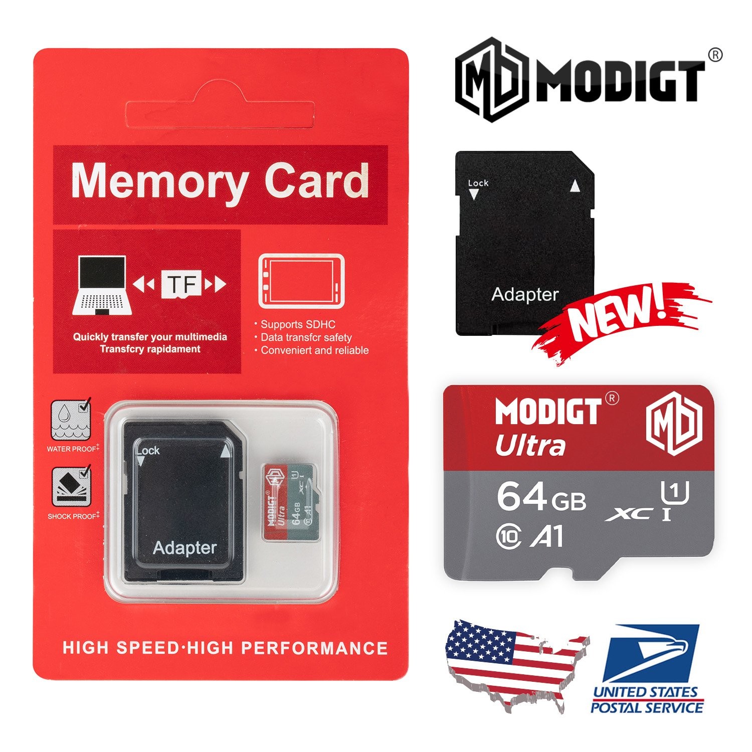 64 GB Fast Speed Micro SD Card TF Memory Card Class 10 For Camera LOT US STOCK