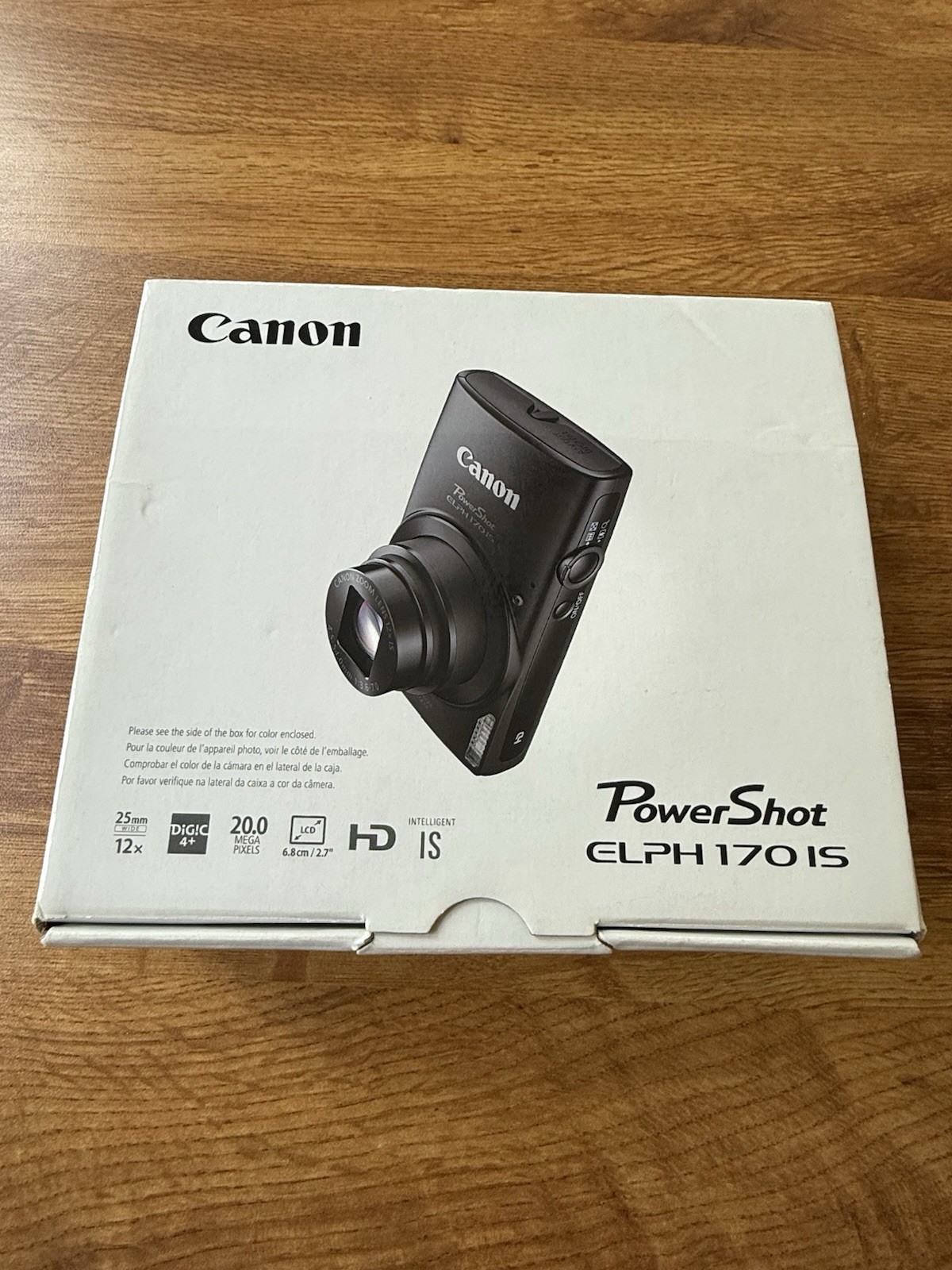 Canon PowerShot ELPH 170 IS Blue 20MP 12x Zoom Camera + Charger Tested With Box