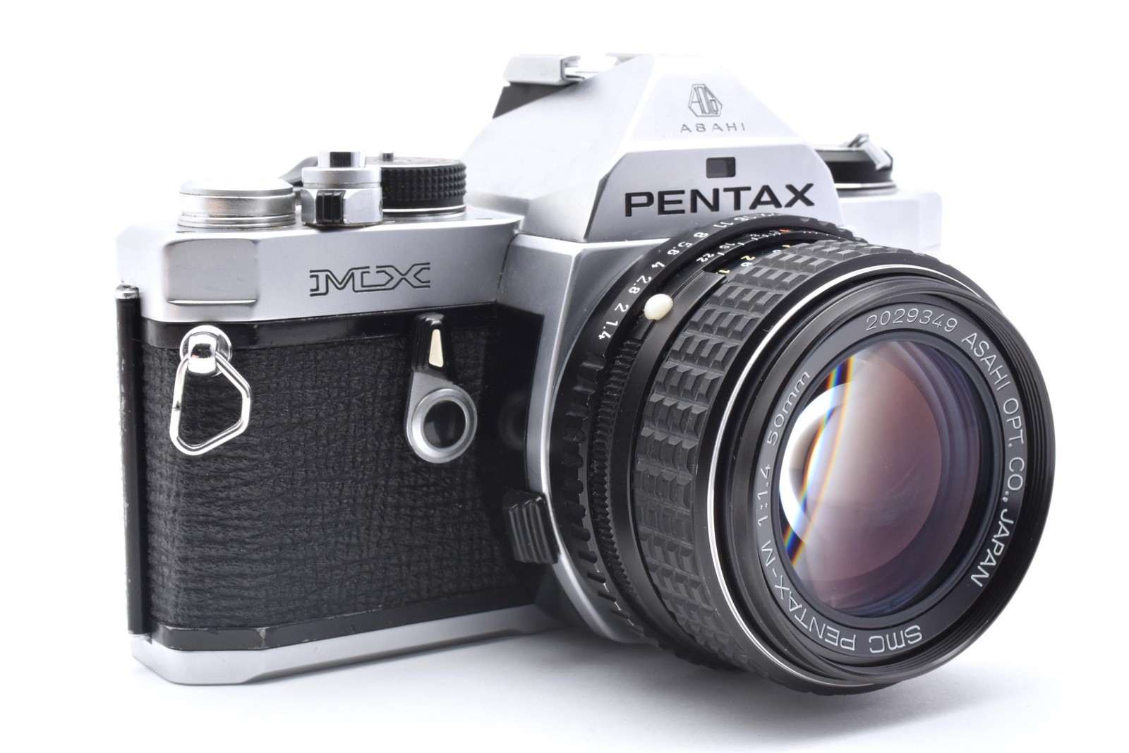 Pentax MX Silver 35mm SLR Film Camera PENTAX-M 50mm f/1.4 MF Prime Lens JAPAN