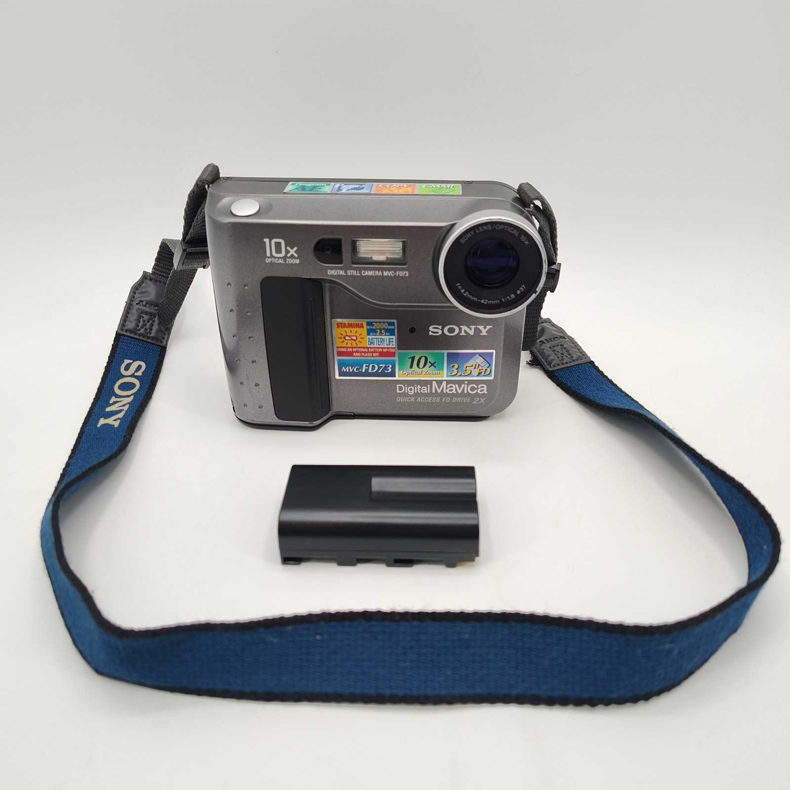 Sony Mavica MVC-FD73 0.4MP Digital Camera w/Battery 10x Optical Zoom – UNTESTED