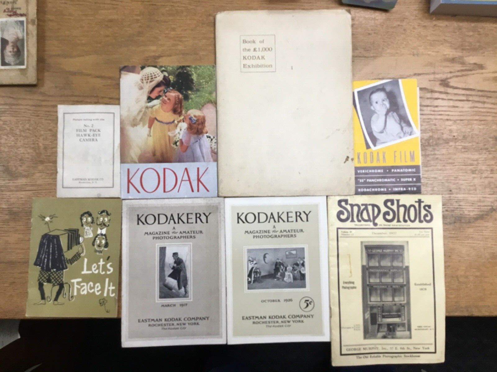 Lot of 8 Vintage VG SC Kodak Booklets,Bk of 1,000-(pounds)Kodak Exhibition&more