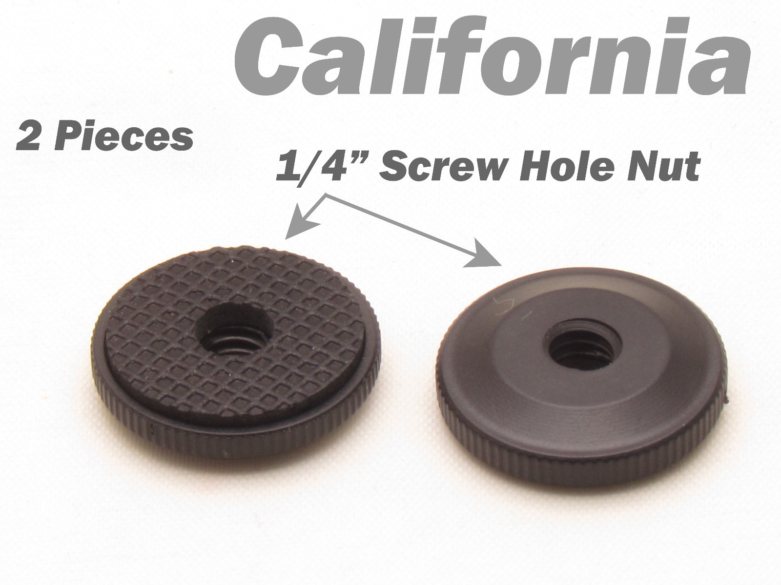 2 x Knurling Washer Camera 1/4″ Screw Nut fr Hot Cold Shoe Bolt Mount Bracket