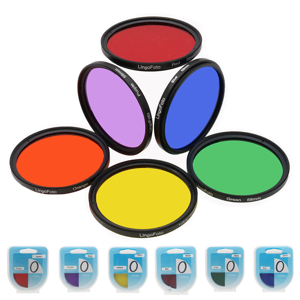 LingoFoto 46mm 6 IN 1 6pcs of Colors Round Full Color Filter Set