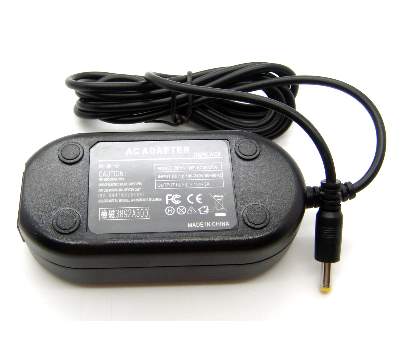 8.4V AC Adapter Power Supply For Panasonic Lumix DMC-GF3 DMC-GF5 DMC-GF6 DMC-GX7