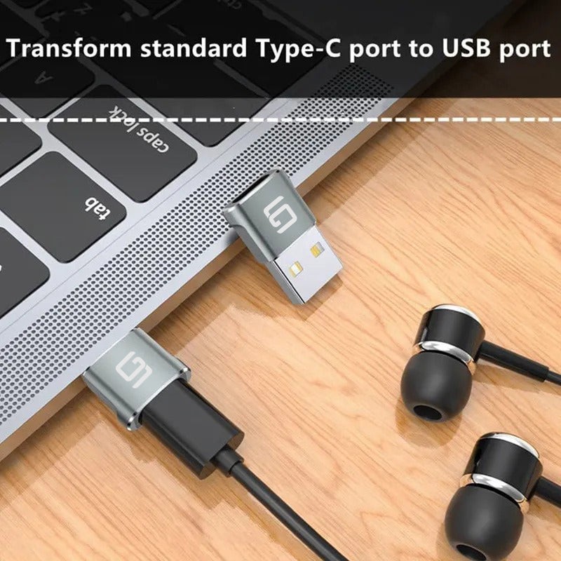 USB to USB C Adapter [2 Pack] USB C Female to USB 2.0 Male