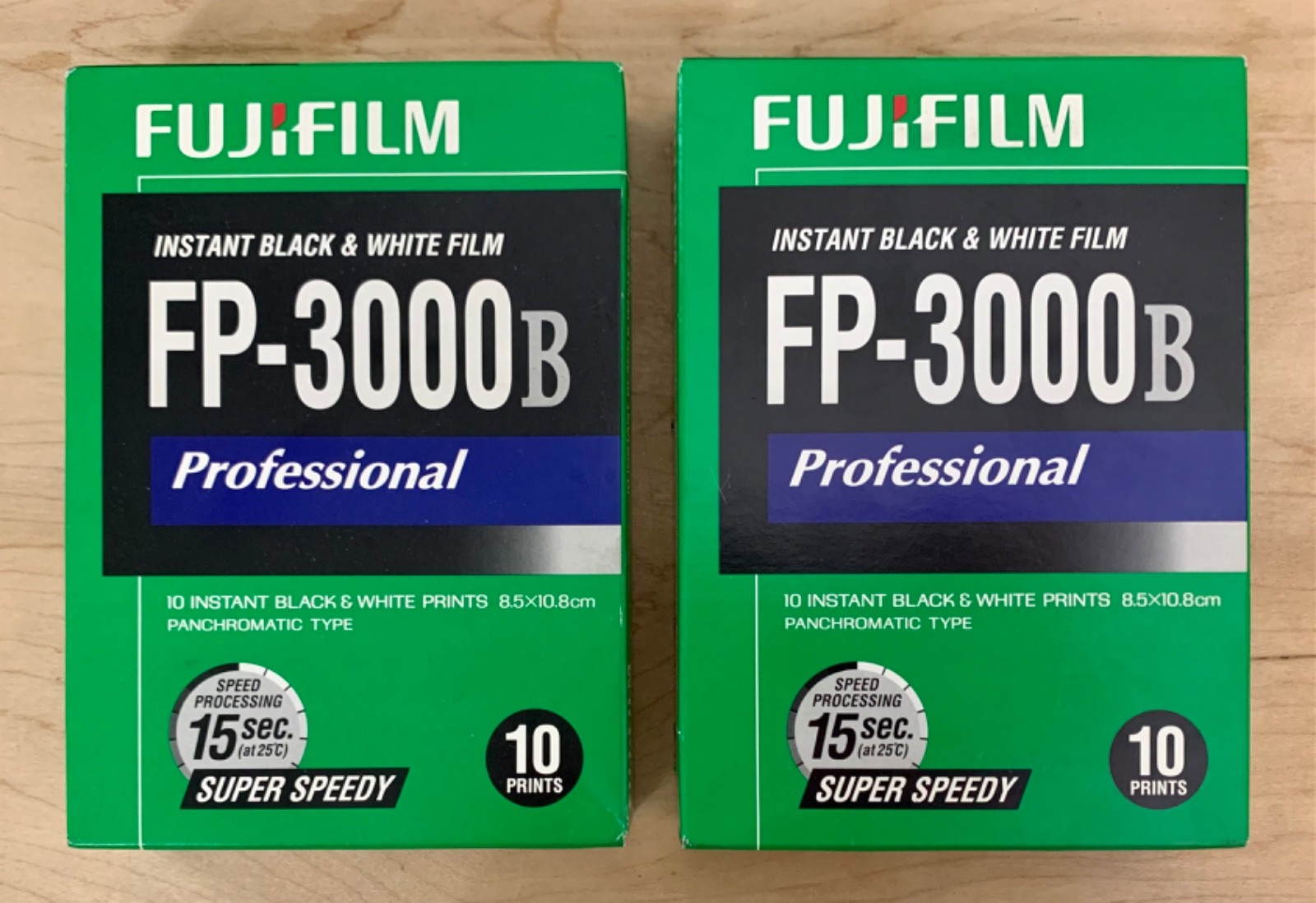 Sealed Lot of 2 FujiFilm FP-3000B / Black & White Instant Film Exp 6/2013