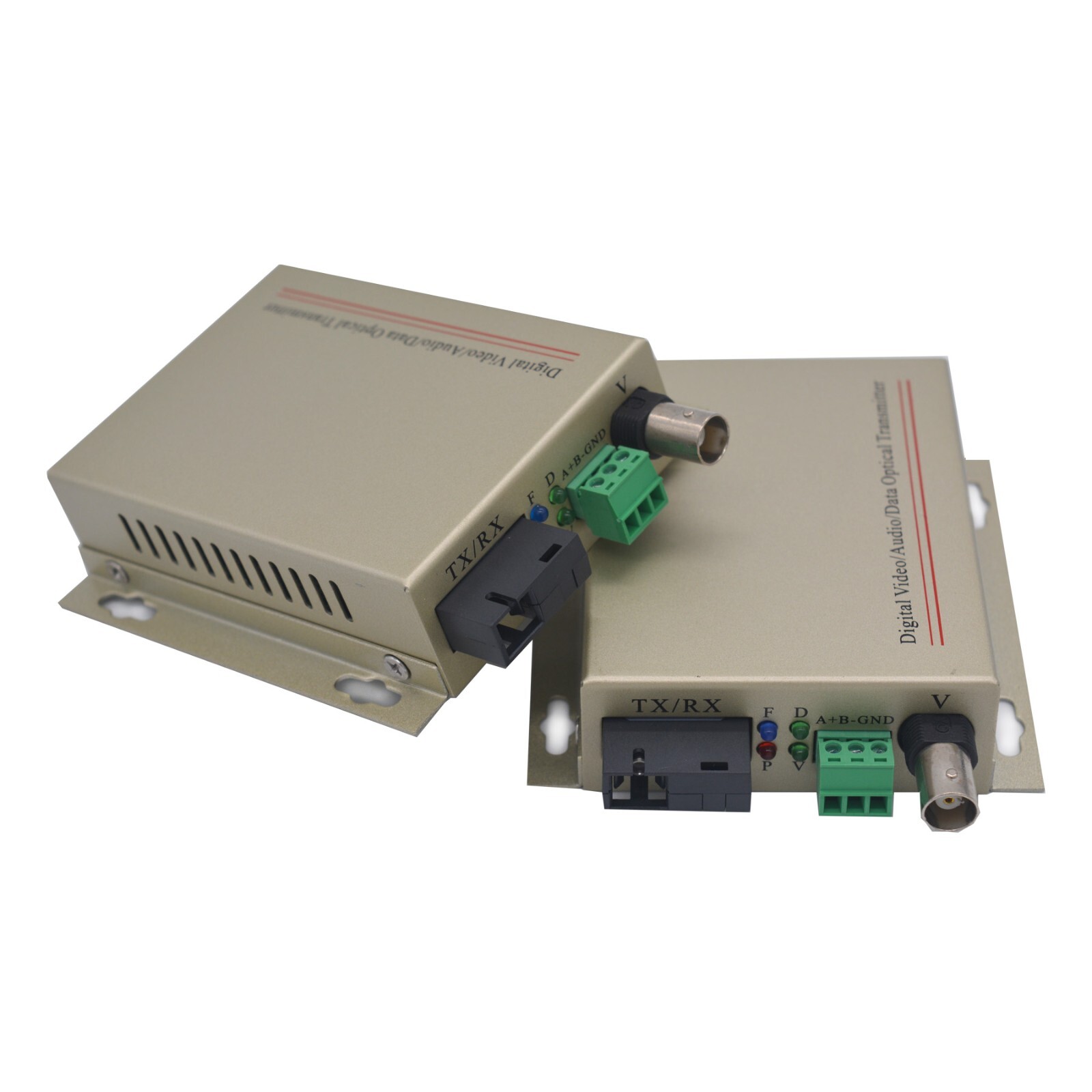 Multimode SC Analog Video Converter over Fiber Optic,BNC to Fiber MMF 1.5Km 1Set