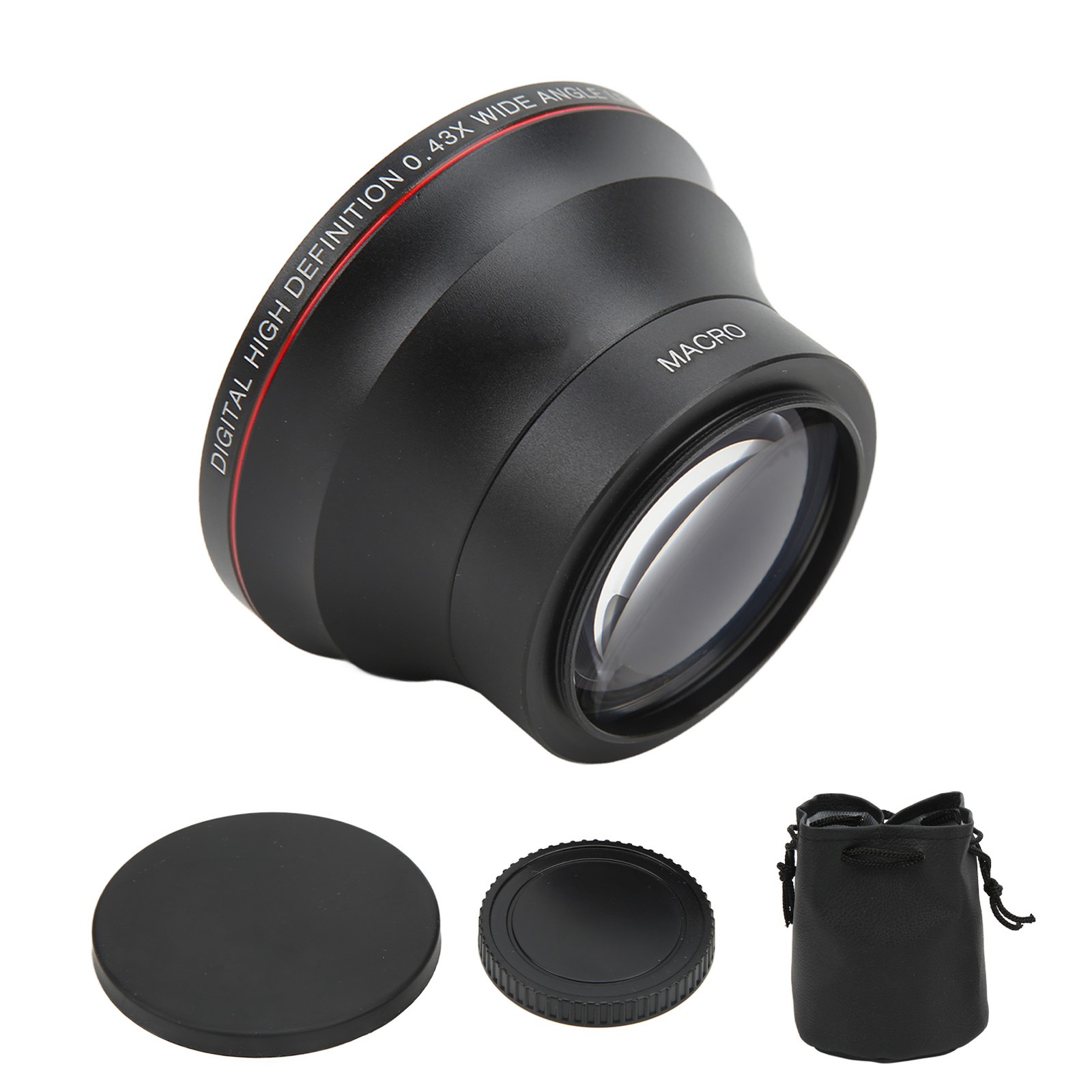 52mm 0.43X Wide Angle Lens Optical Glass Camera Lens With Macro Lens For