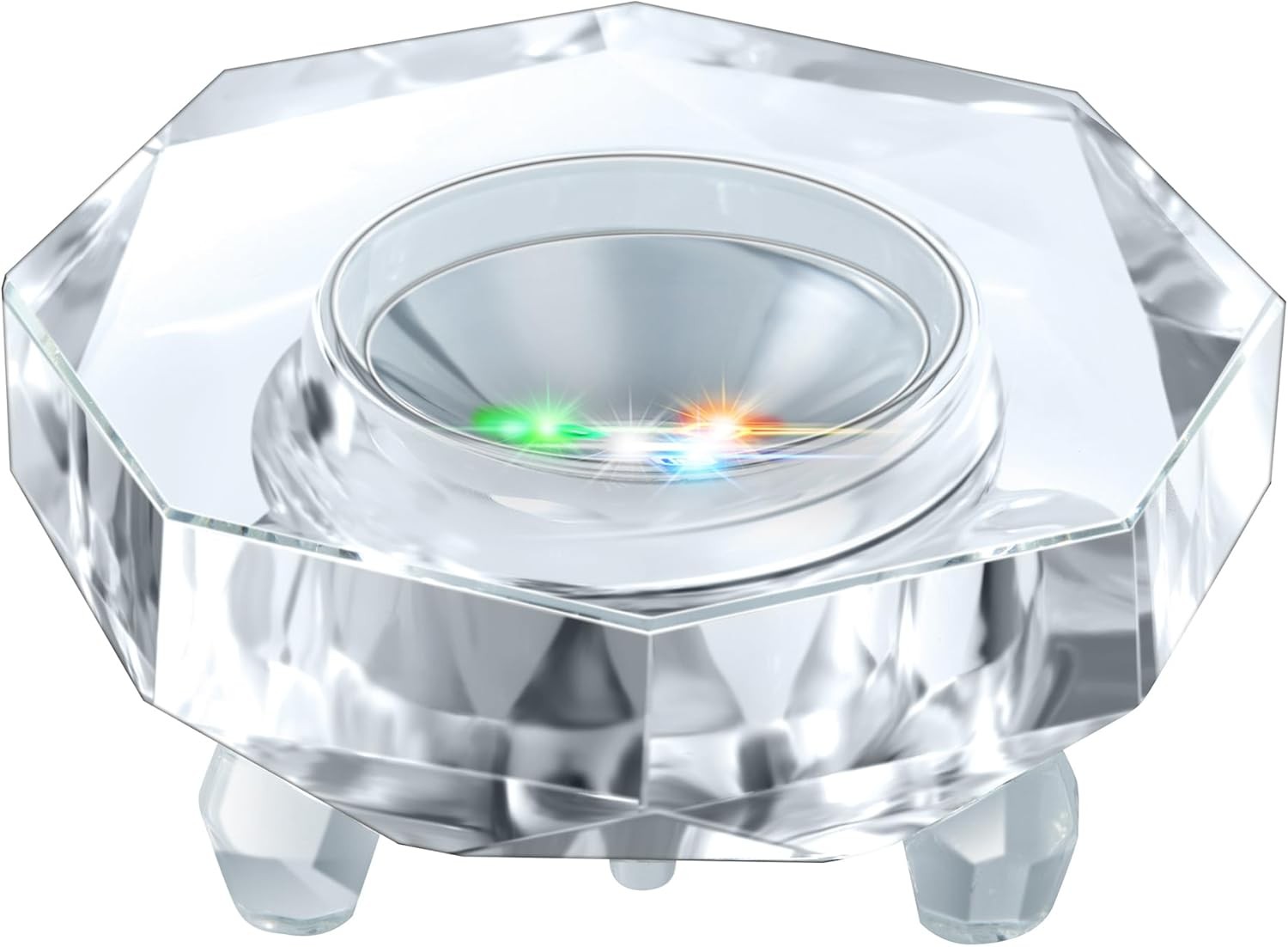 Crystal LED Light Base Multicolor Changing Pedestal Color Show Stand Lighted Dis